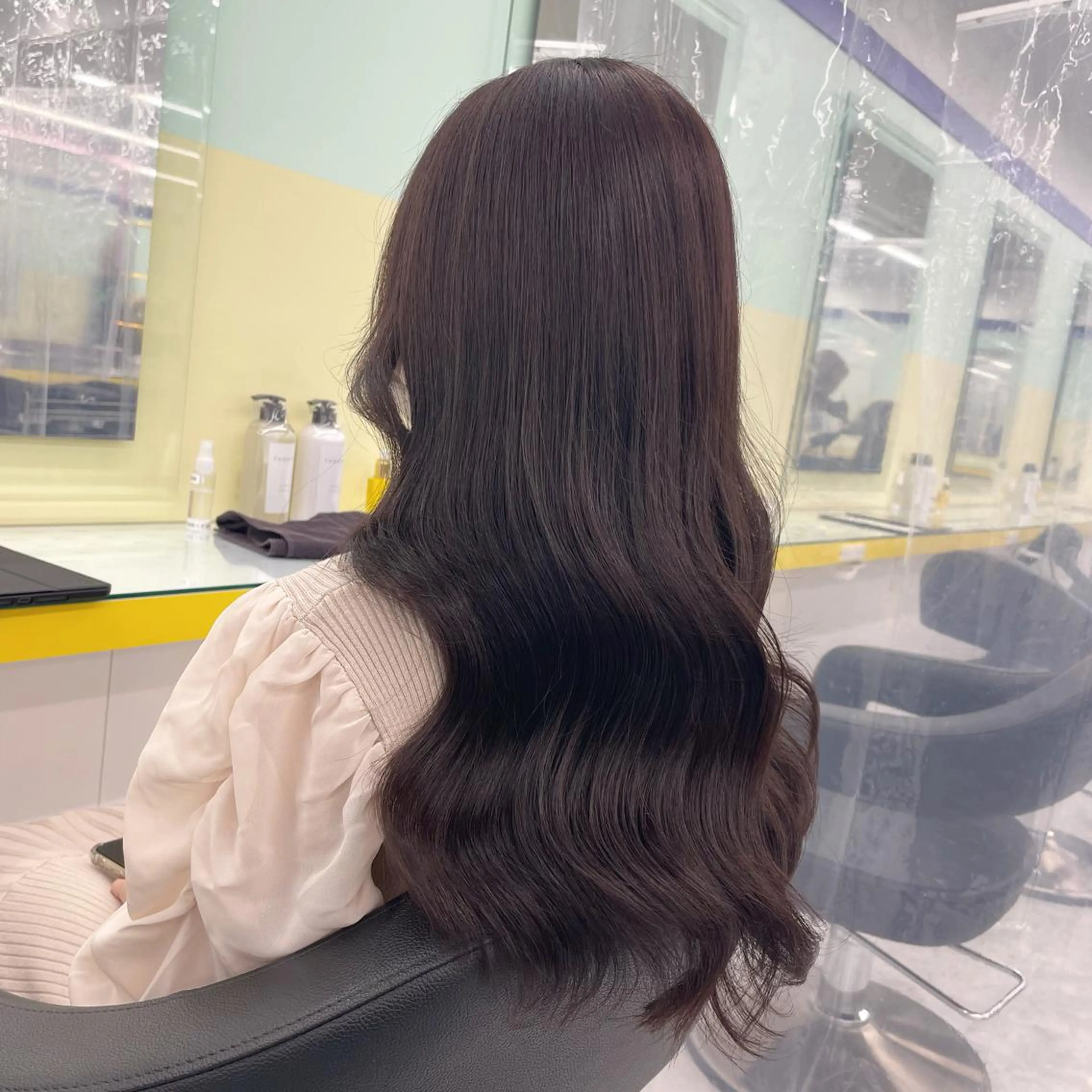 ロング カラー ヘアアレンジ カット ヘアカラー トリートメント ヘアセット ☁️縮毛矯正✖️ 赤み消し☁️りくのヘアスタイル