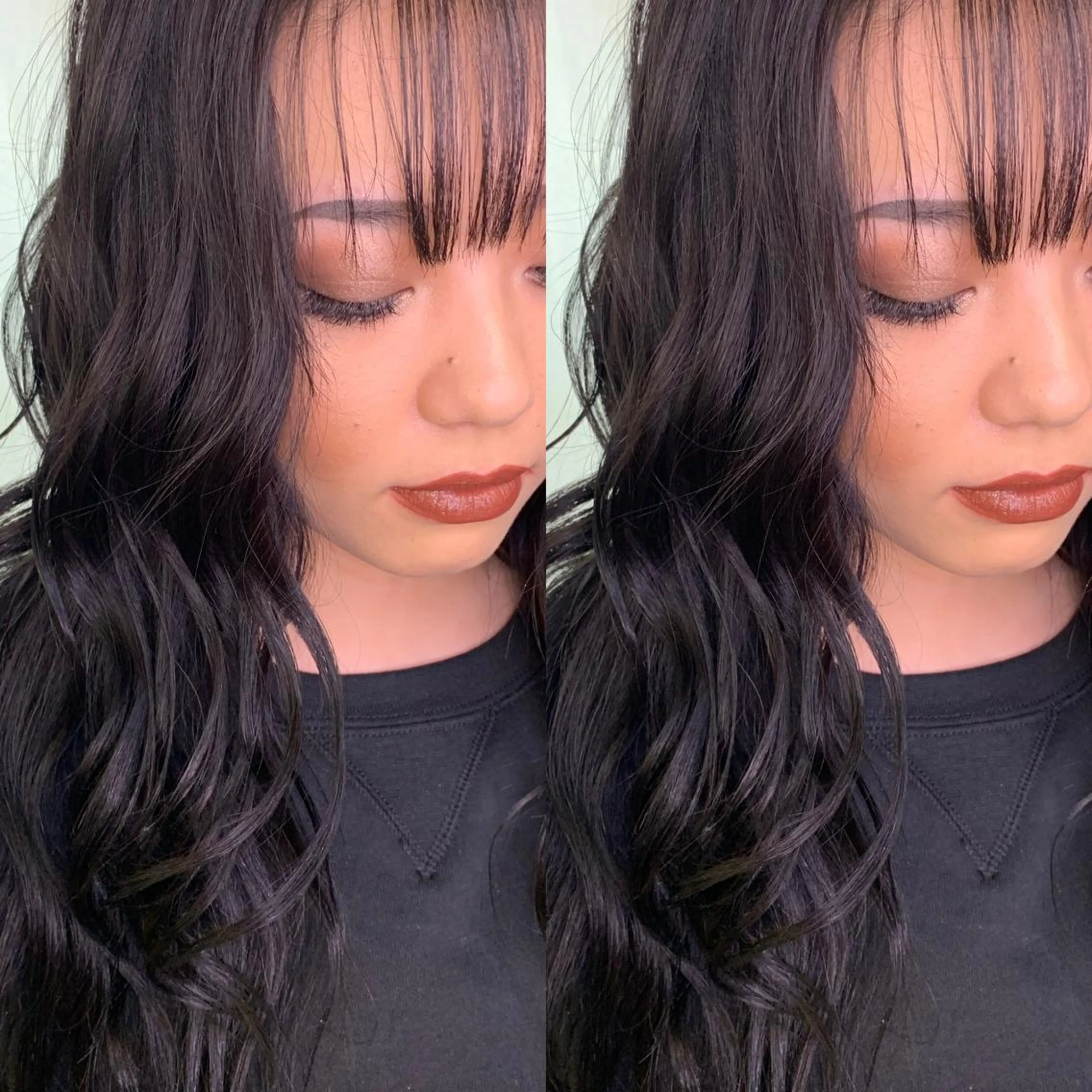 ロング カラー ブルーカラー ブルーグレー Clair クレアのヘアスタイル