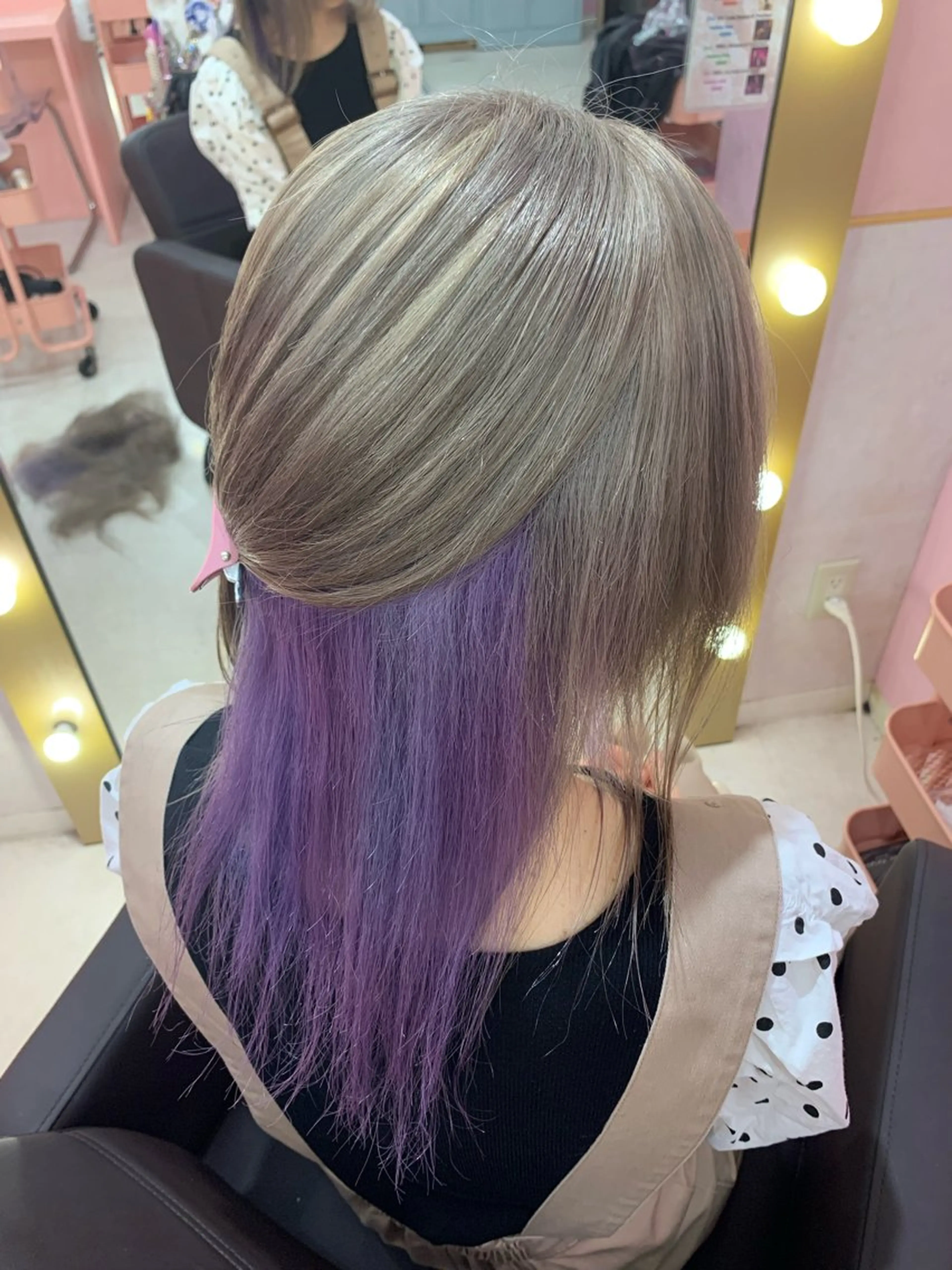 セミロング カラー ブリーチ ヘアカラー トリートメント アイドル級girly 🎀Ramu🎀のヘアスタイル