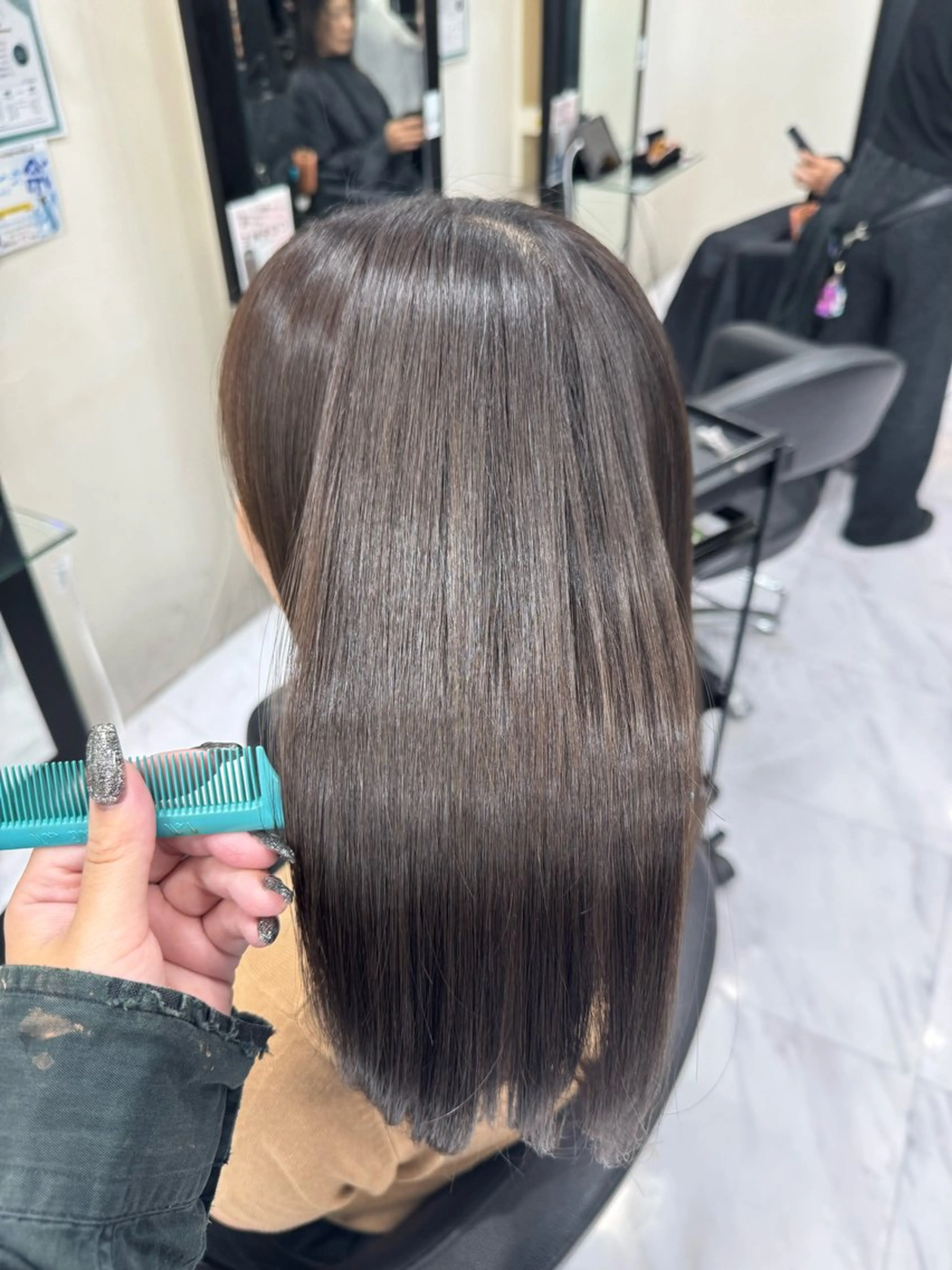 ミディアム カラー 髪質改善 🐥くまがい💛 ダブルカラー／パーマのヘアスタイル