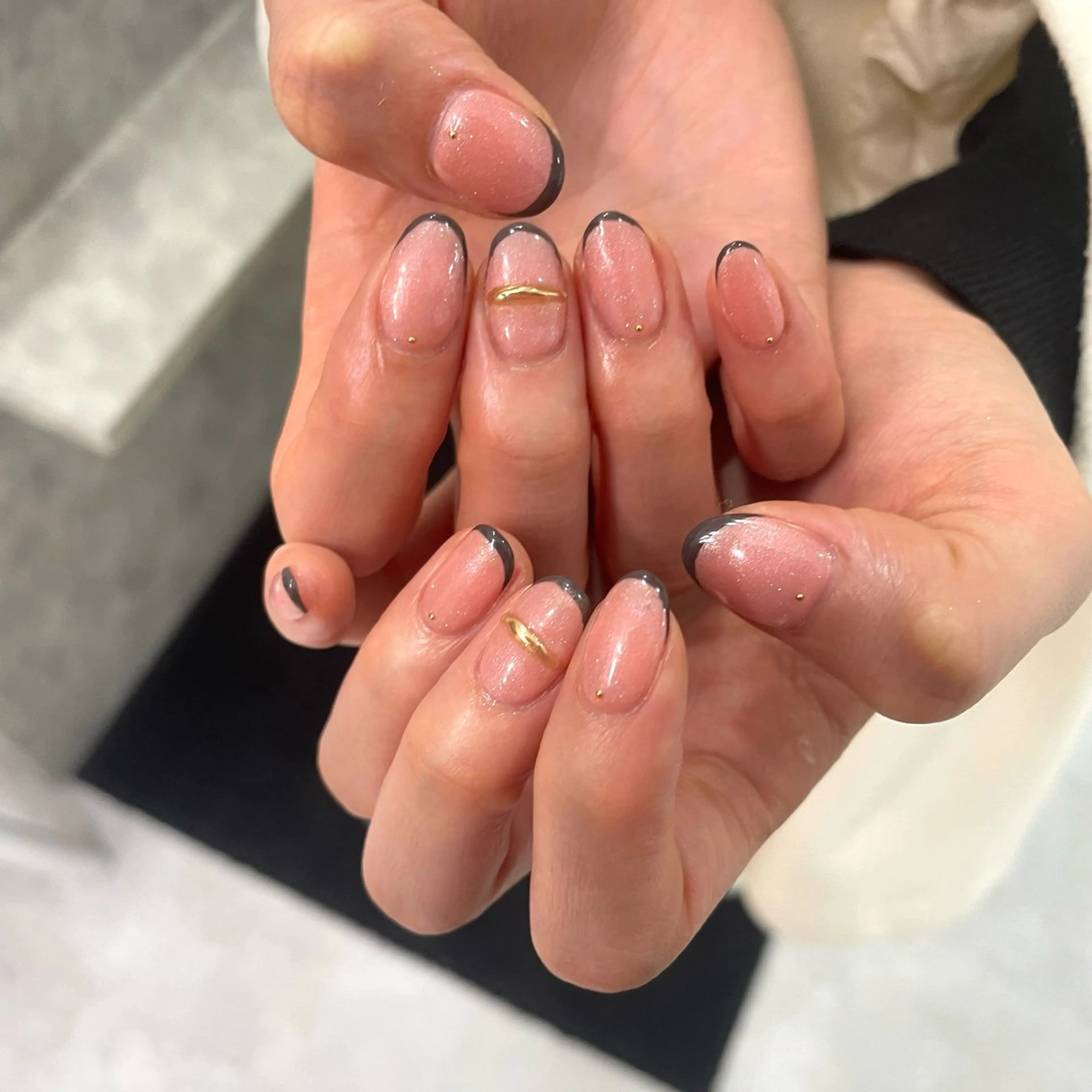 ネイル フレンチネイル 冬ネイル Bianca 渡邉🫧のネイルデザイン