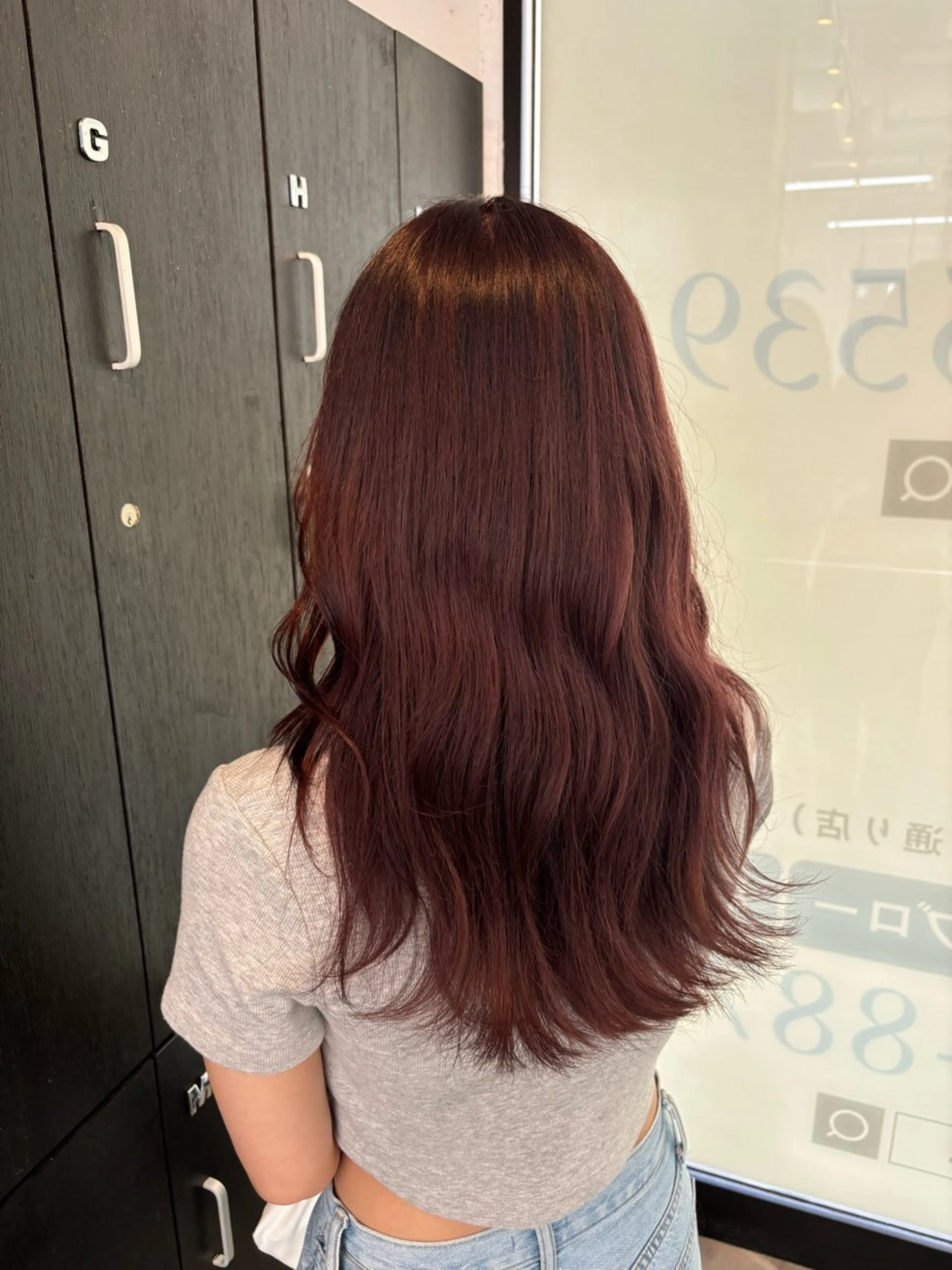 カラー レッドカラー .  ໋韓国カラー 純代のヘアスタイル