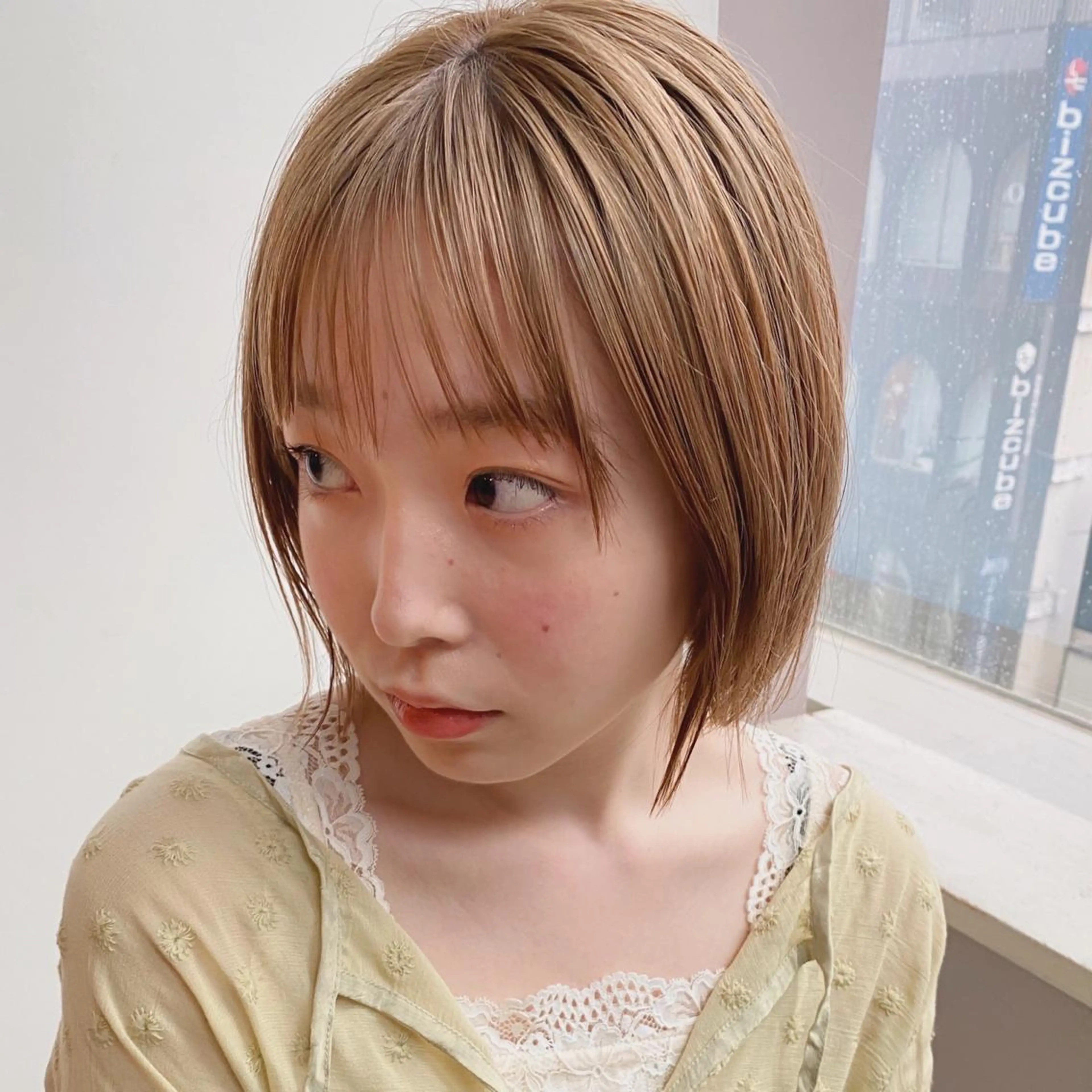 ミディアム カラー ベージュカラー ボブ カット ヘアカラー トリートメント youres hair 神楽坂はなれ店所属・飯田橋神楽坂＊個室 髪質改善hitomiのヘアスタイル