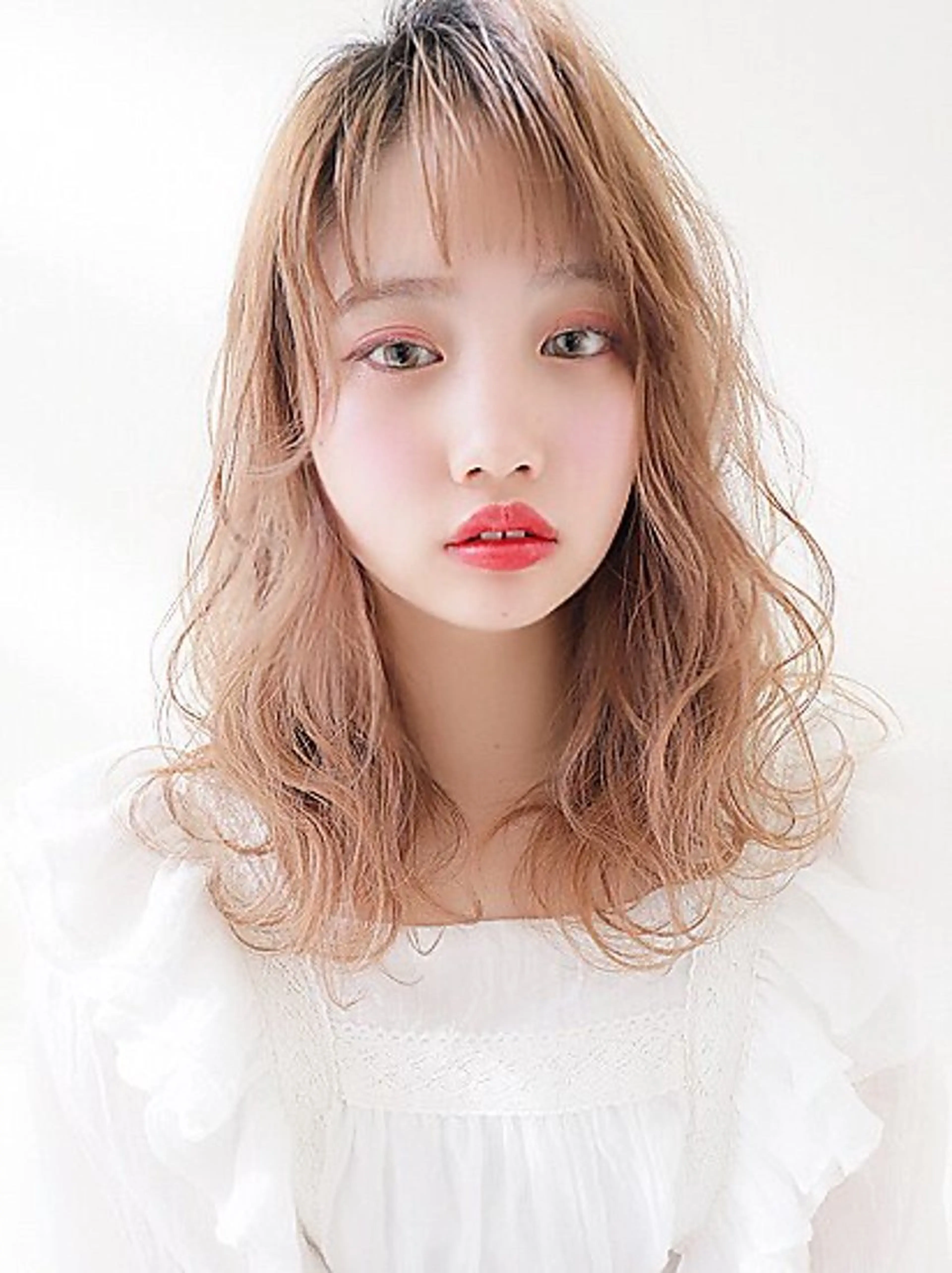 ミディアム カラー ブリーチ トリートメント ヘアカラー トリートメント CIEL  四条河原町所属・🧴カワバタ🧴 /暖色/髪質改善のヘアスタイル