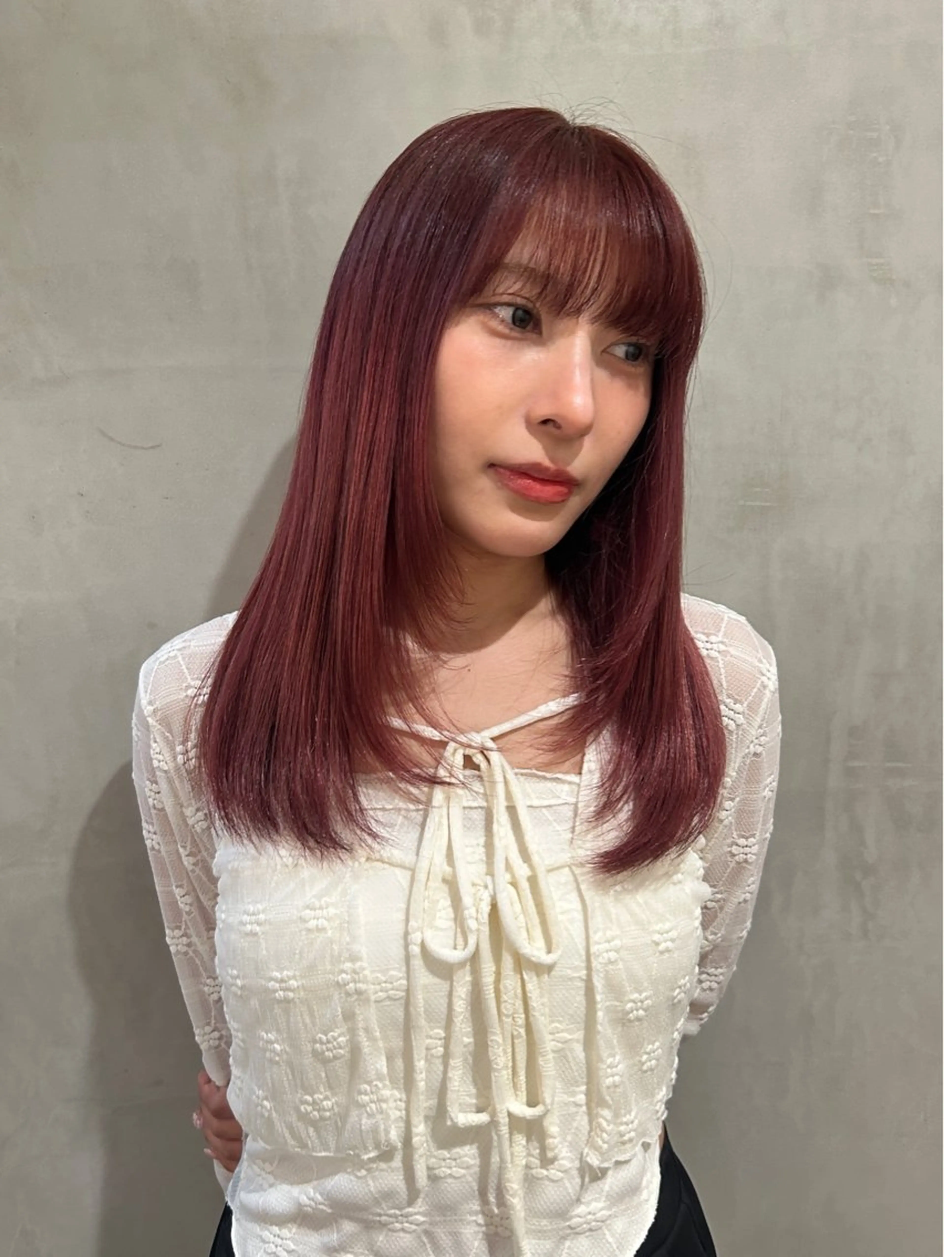セミロング カラー ヘアカラー トリートメント デザインカラー🖤 イシイレイのヘアスタイル