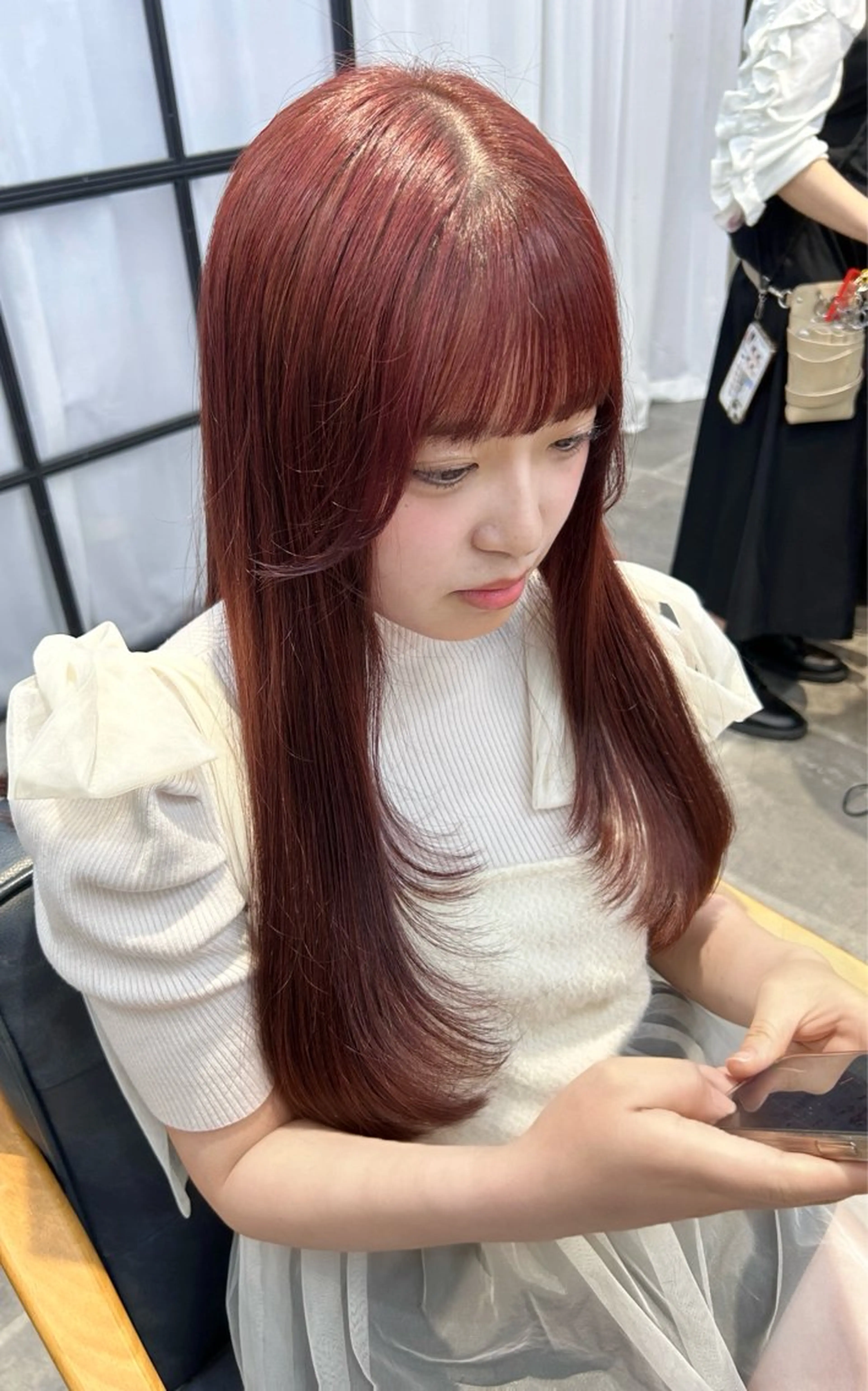 ロング カラー カット ヘアカラー トリートメント newi梅田🫧韓国 ヘア🫧sakiのヘアスタイル