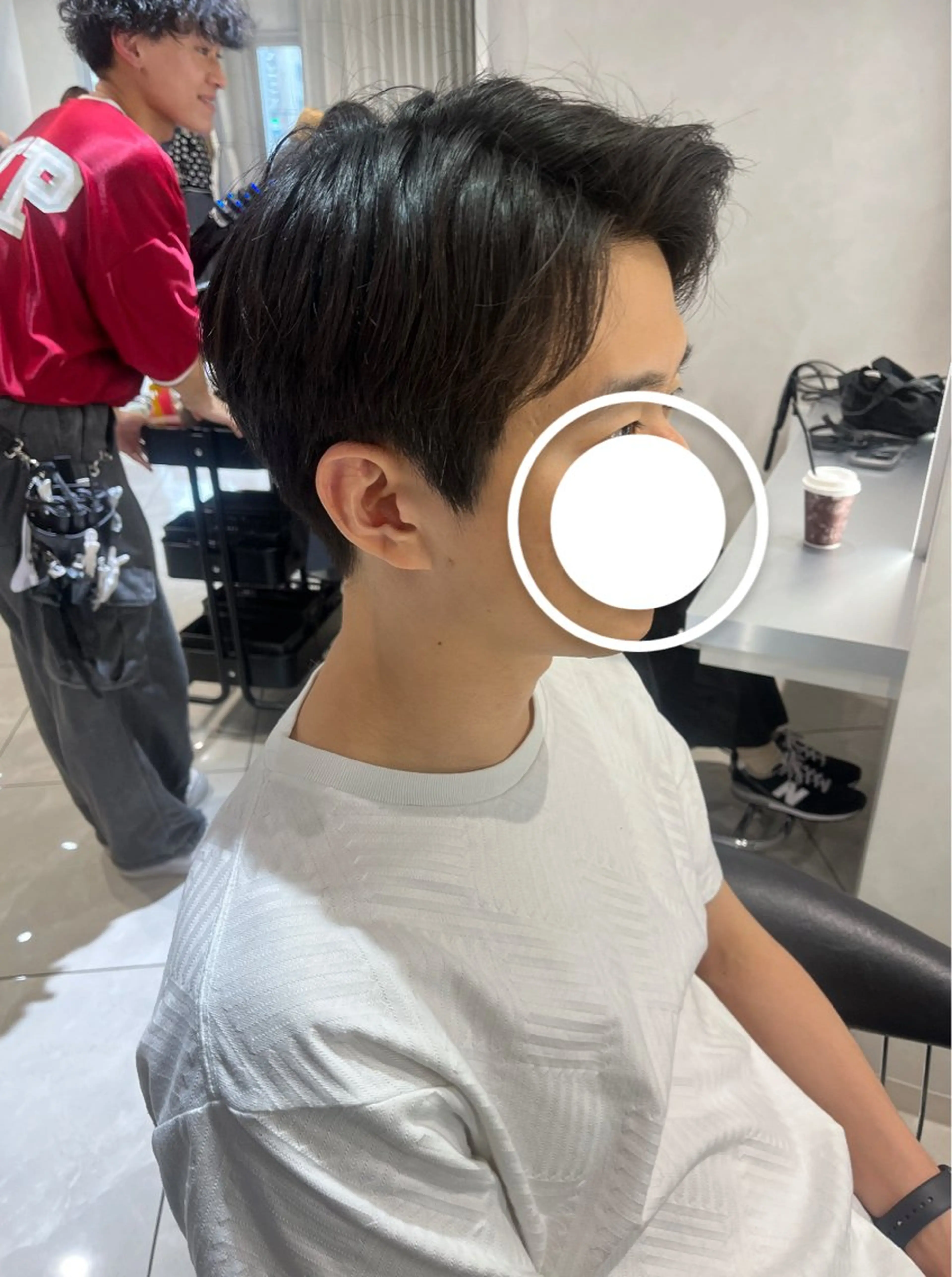 メンズ 韓国メンズ特化 ダウン・毛流れパーマのヘアスタイル