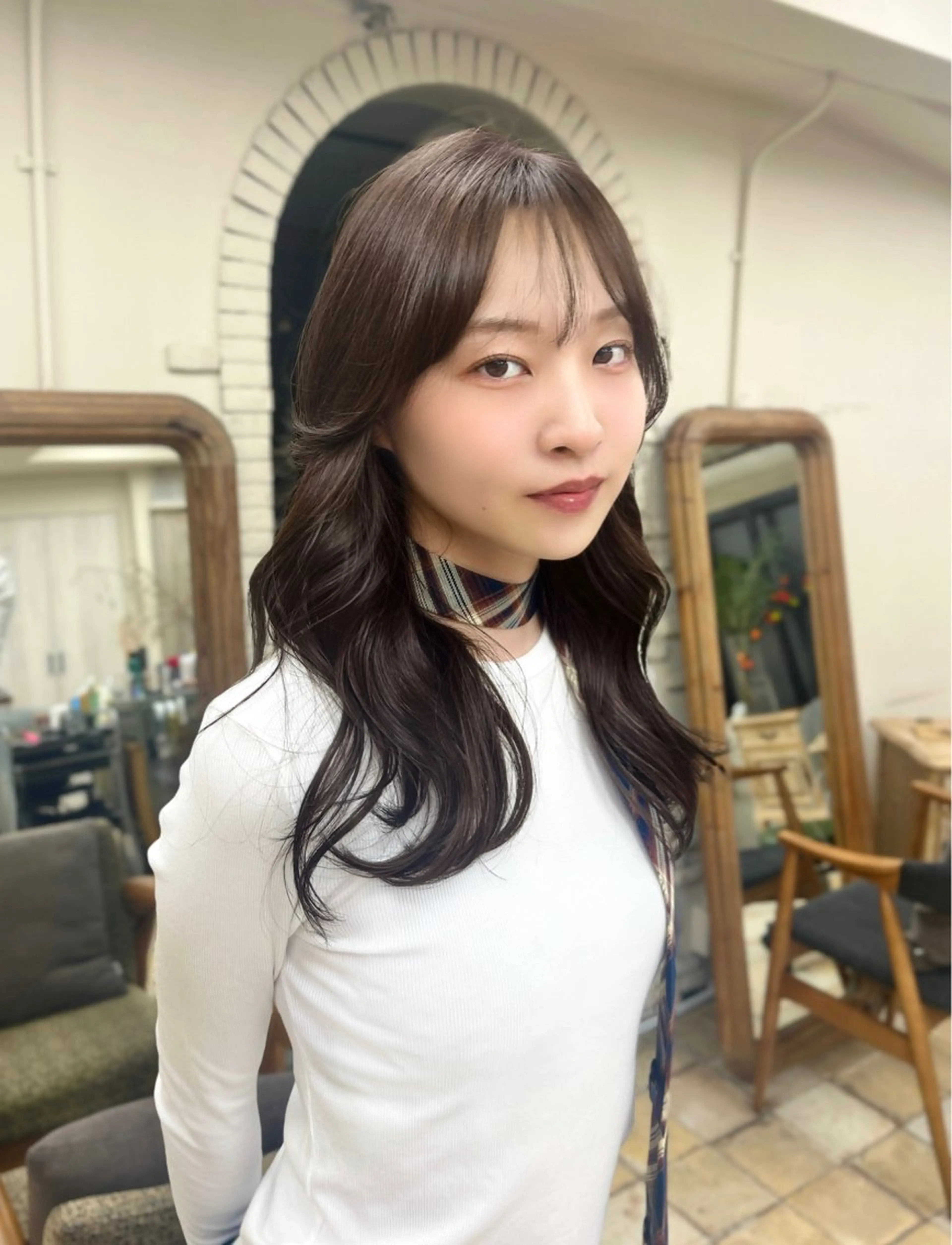 ロング カラー ヘアアレンジ Gigi 代々木所属・りこ 🐈‍⬛韓国艶カラーのヘアスタイル