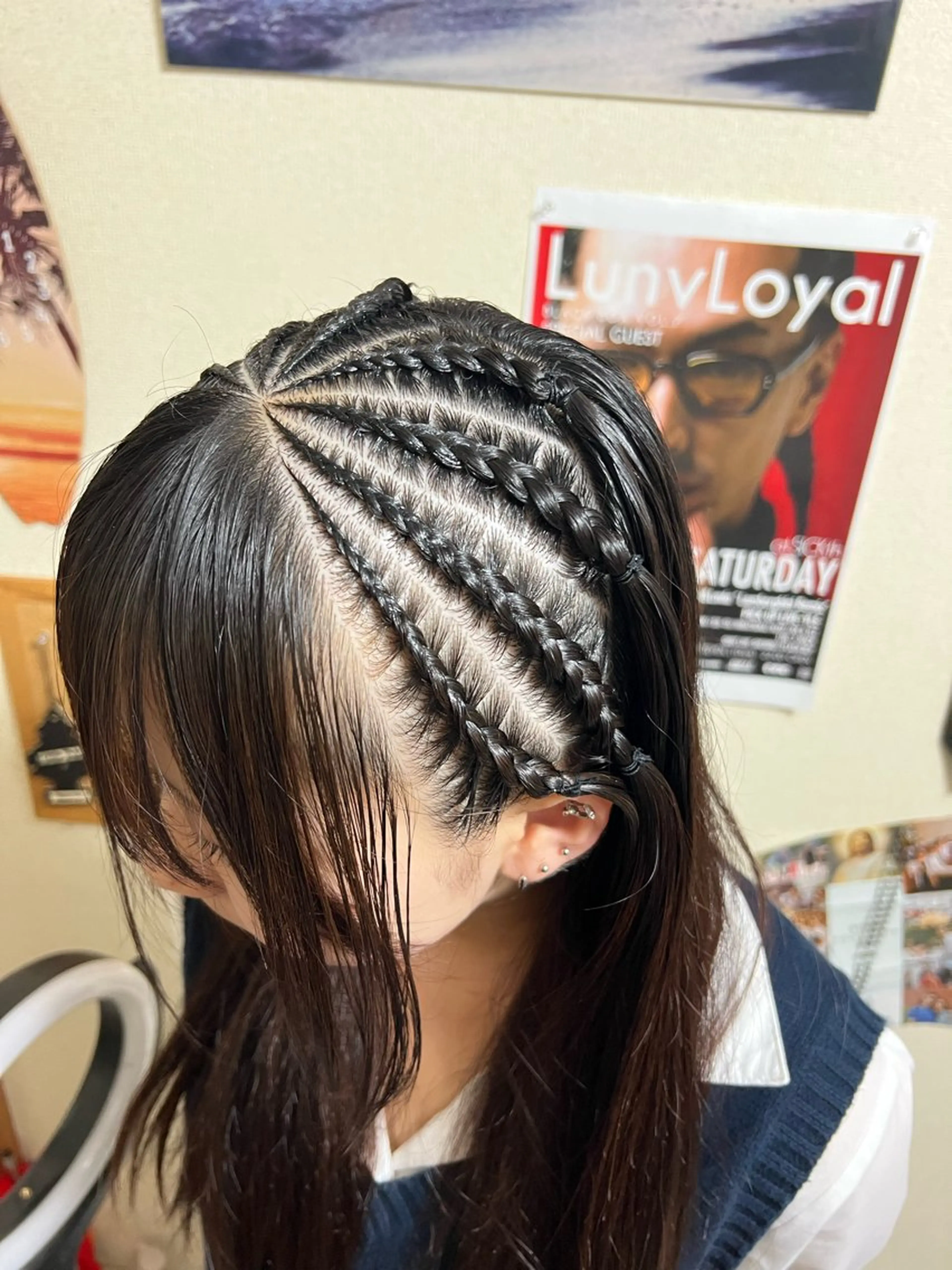 セミロング カラー パーマ ヘアアレンジ パーマ エクステ ヘアセット jp doggのヘアスタイル