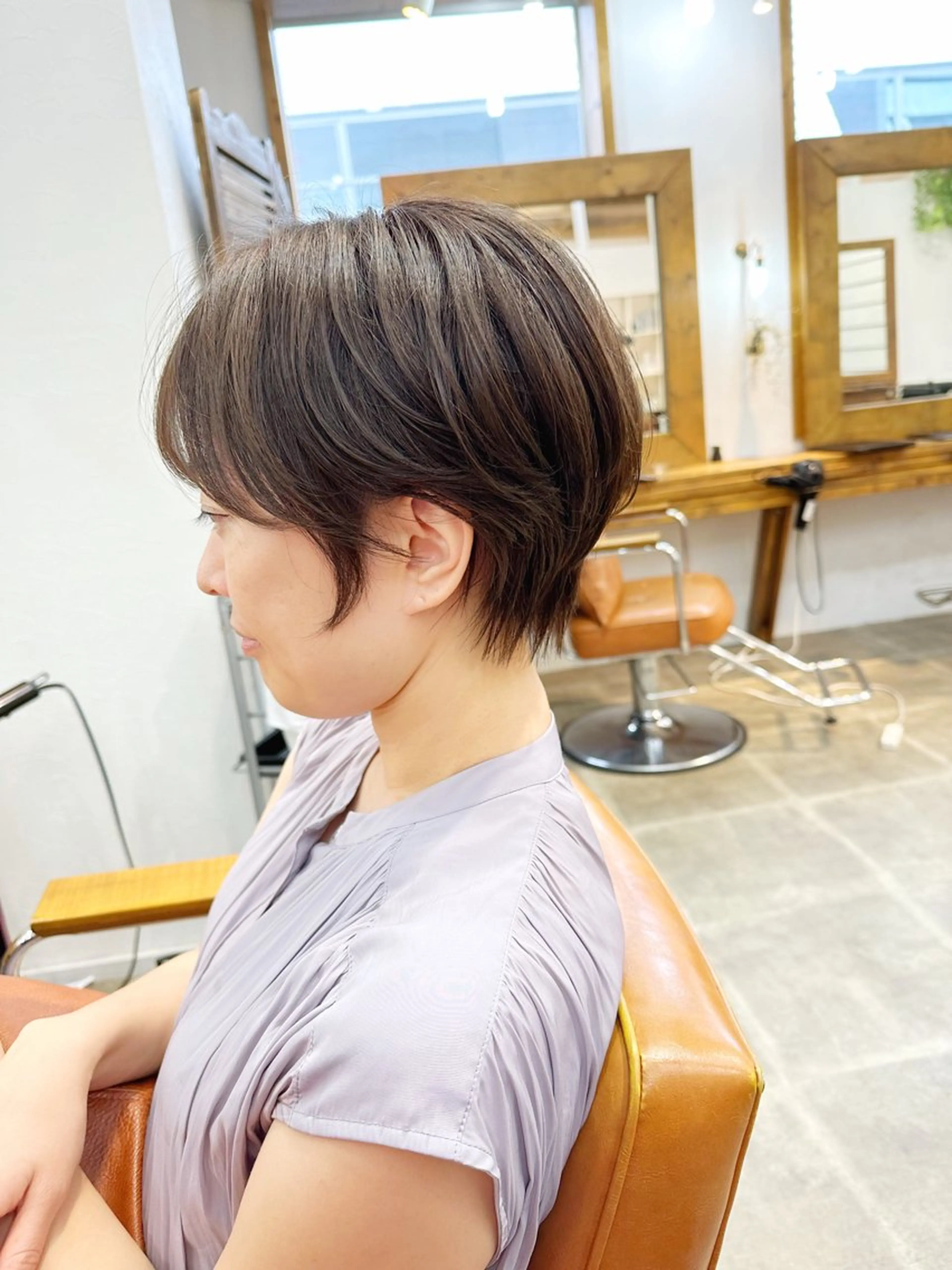 ショート カラー 透明感カラー カット ヘアカラー トリートメント newline銀座所属・銀座ショート/ 大人ショート/金子涼のヘアスタイル