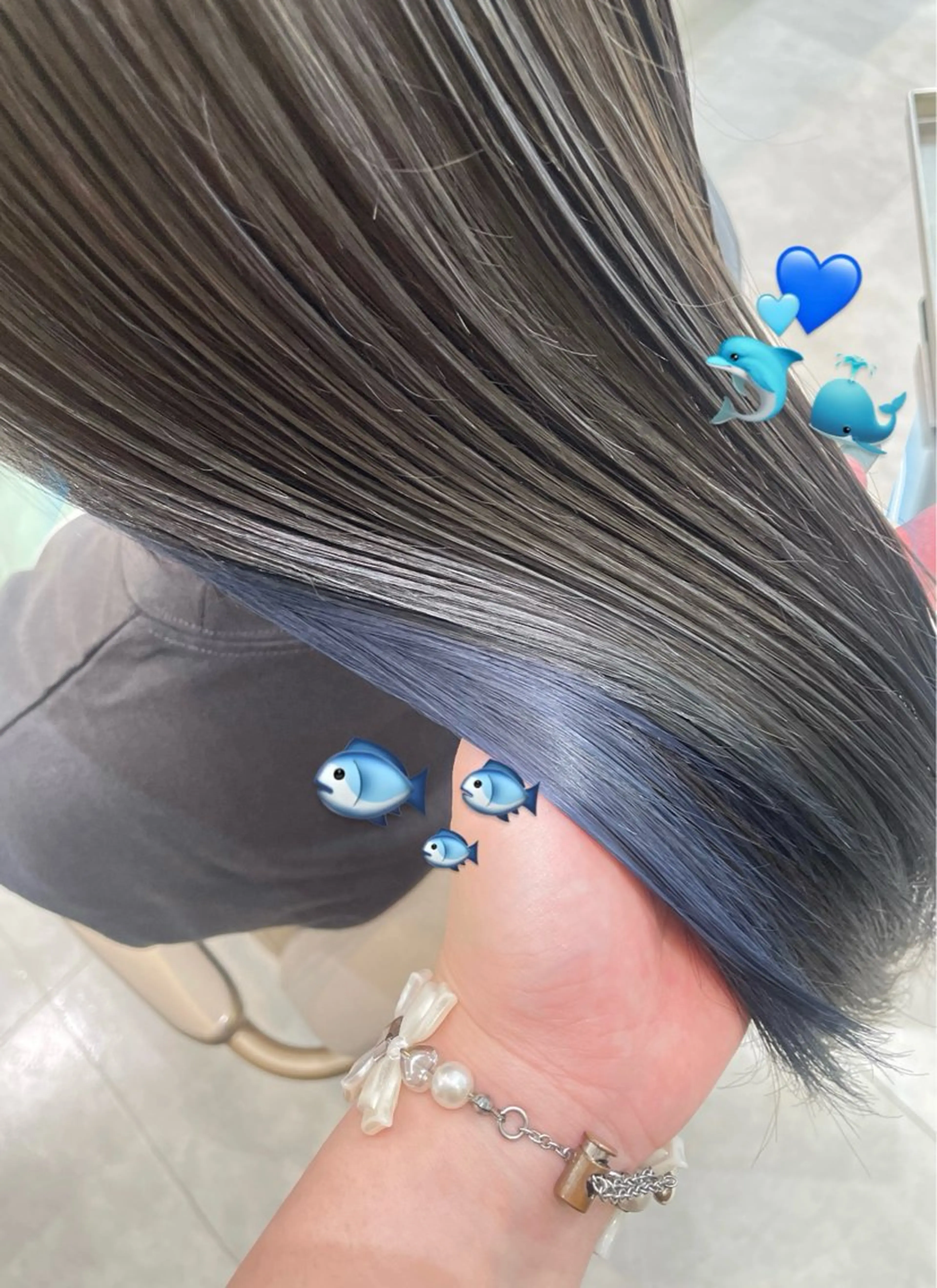 インナーブリーチ+カラー+aujuaトリートメントLv2+シャンプースパ＋ブロー付の写真