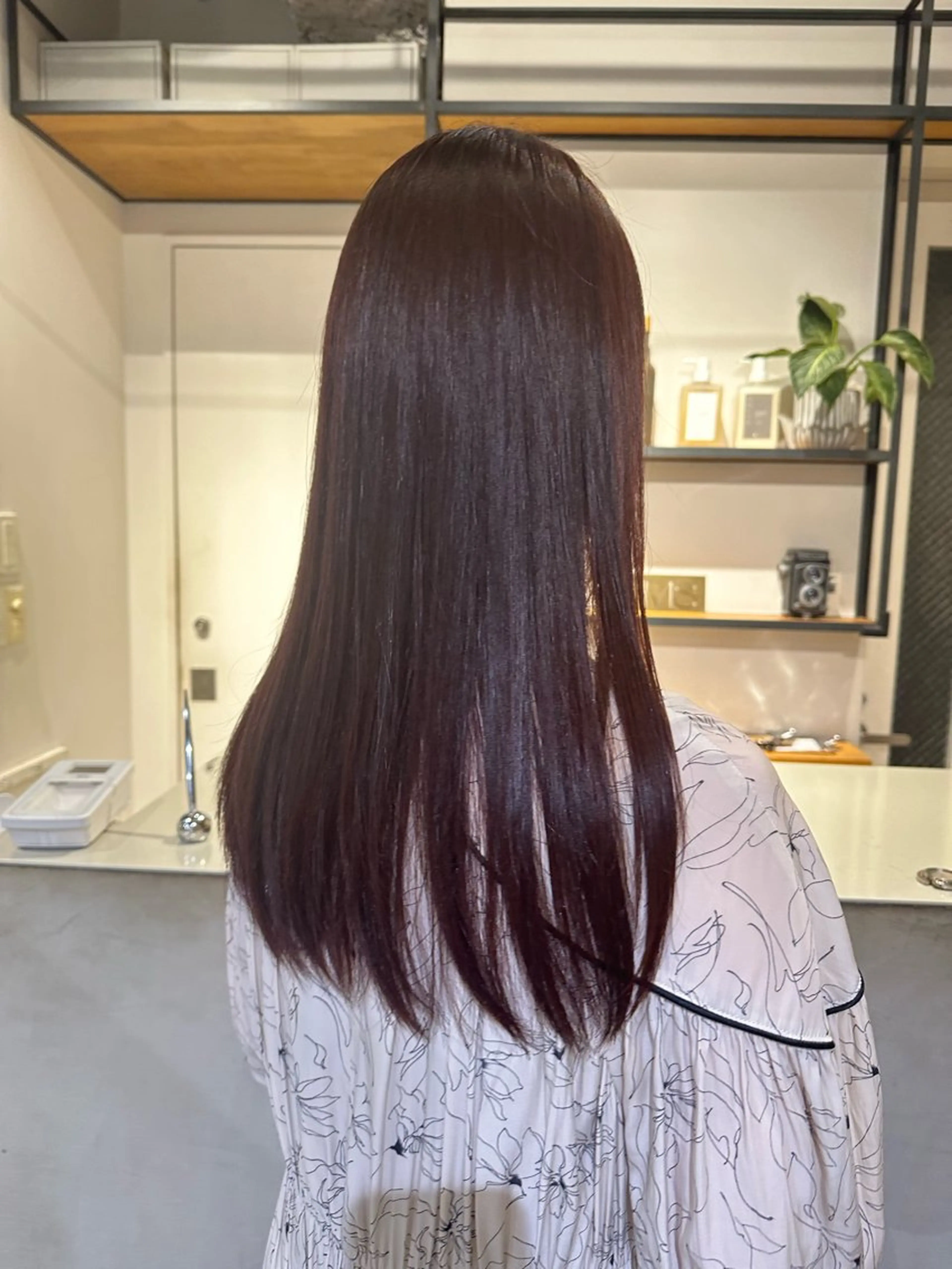 ロング パープルカラー FILMS所属・骨格診断カット★ cocomoのヘアスタイル