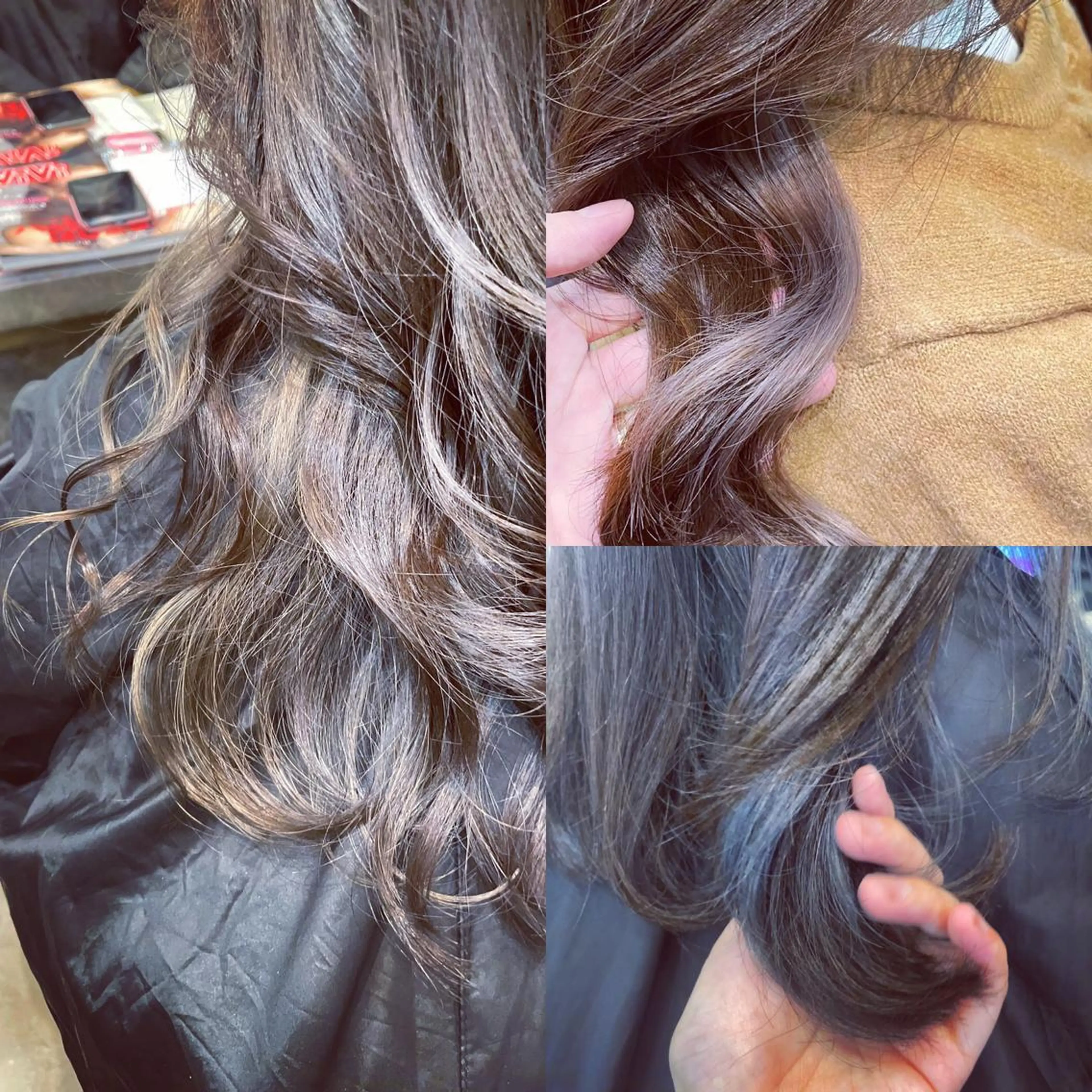 ロング カラー ベージュカラー ブルーカラー インナーカラー ピンクカラー ブリーチなし透明感 タケザワミキのヘアスタイル