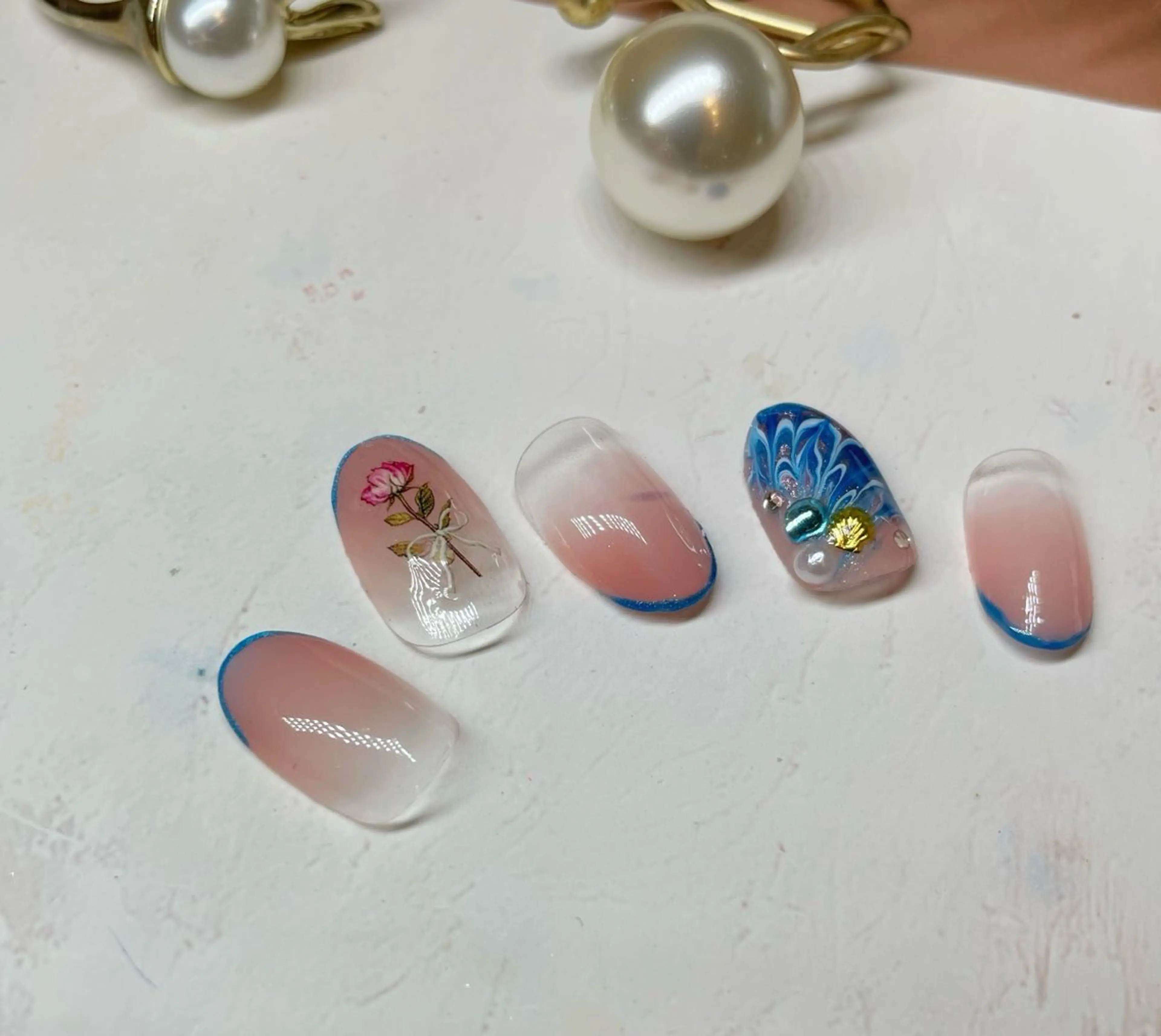 ネイル ピーコックネイル ハンドネイル maylienail サロンkiのネイルデザイン