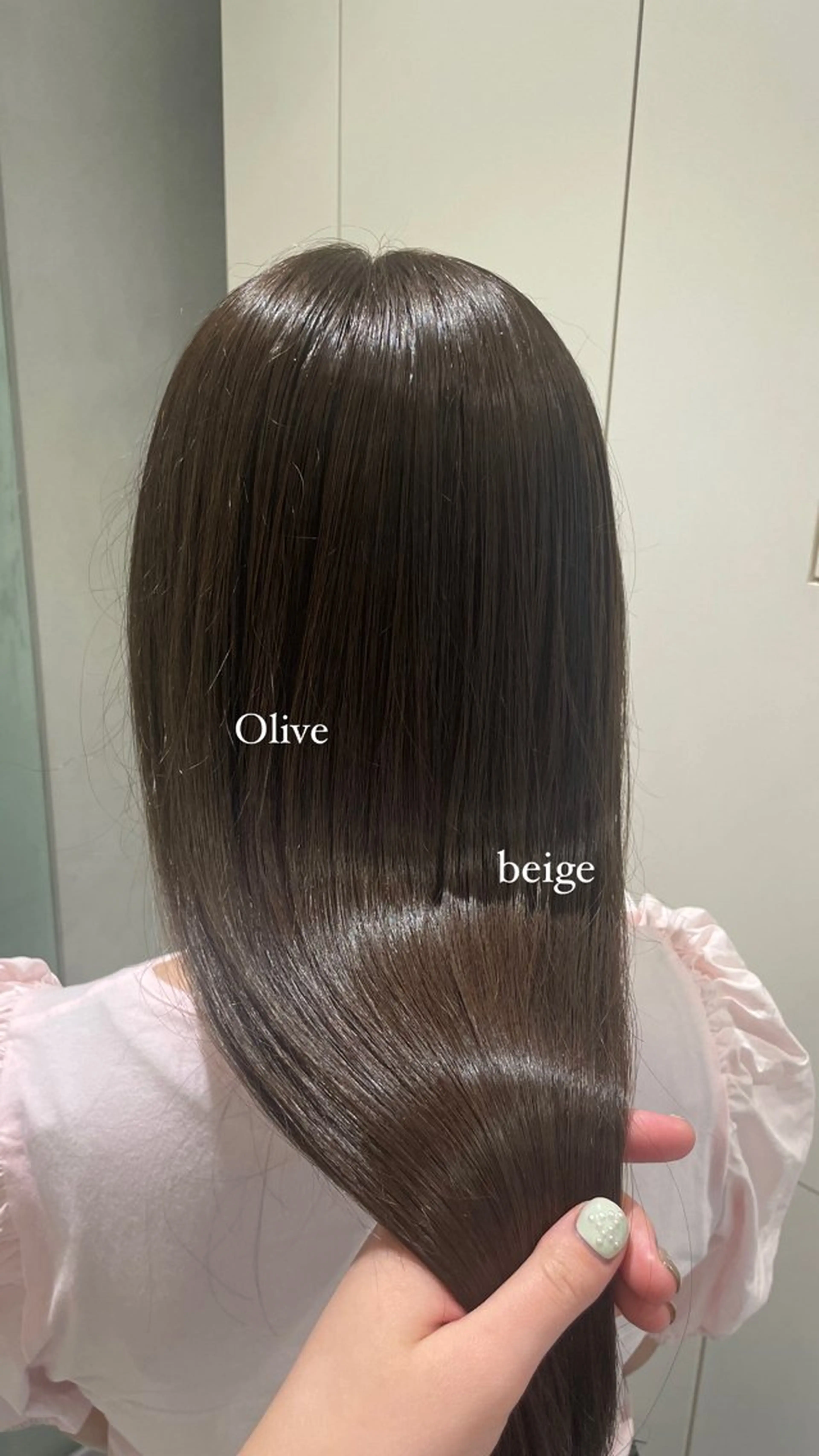 カラー オリーブカラー ヘアカラー トリートメント たかはし ゆうなのヘアスタイル
