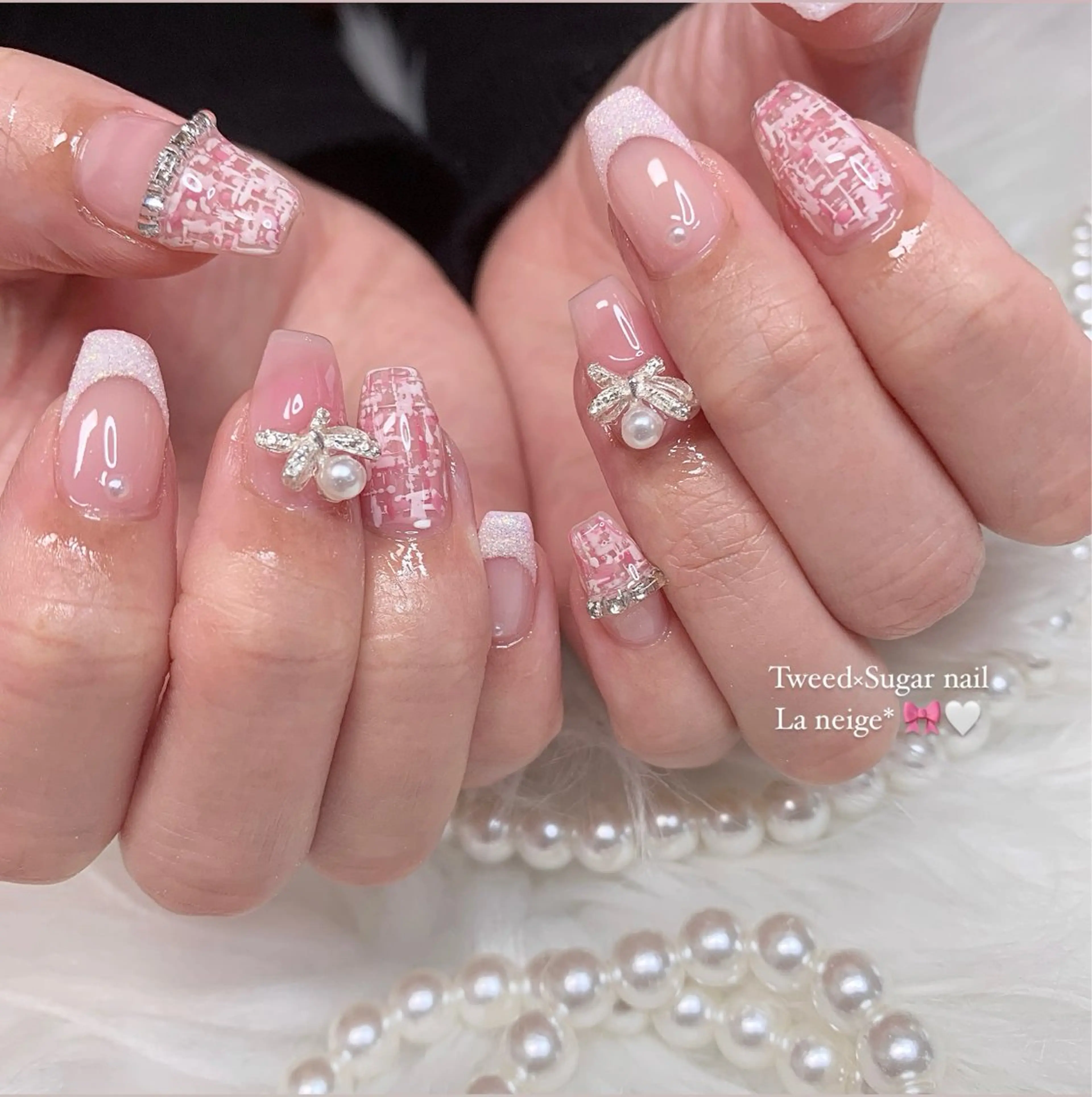ネイル ハンドネイル La neige* yuki 🥯🍑のネイルデザイン