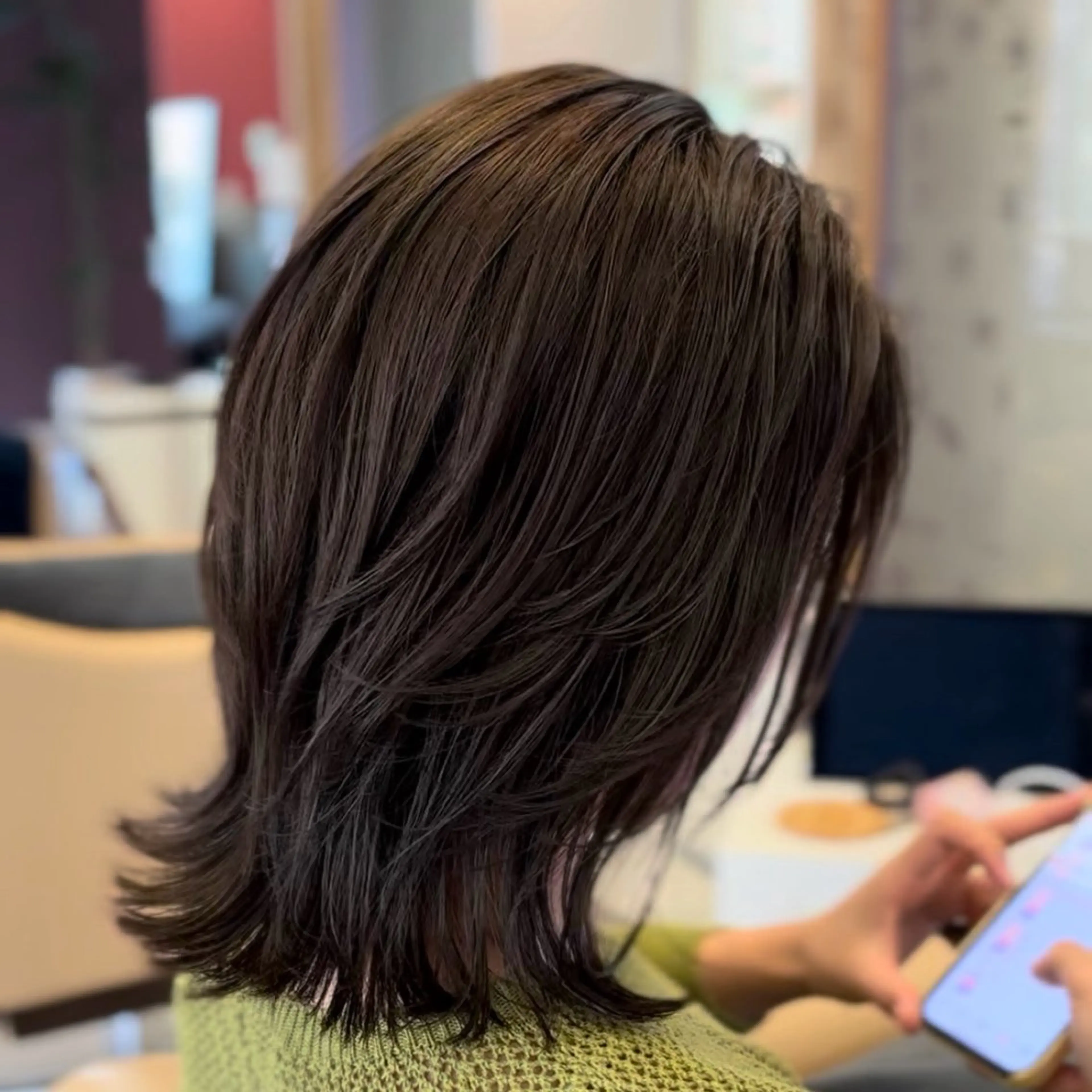ミディアム カット ヘアカラー トリートメント 奈良/登美ヶ丘/ ユウタのヘアスタイル