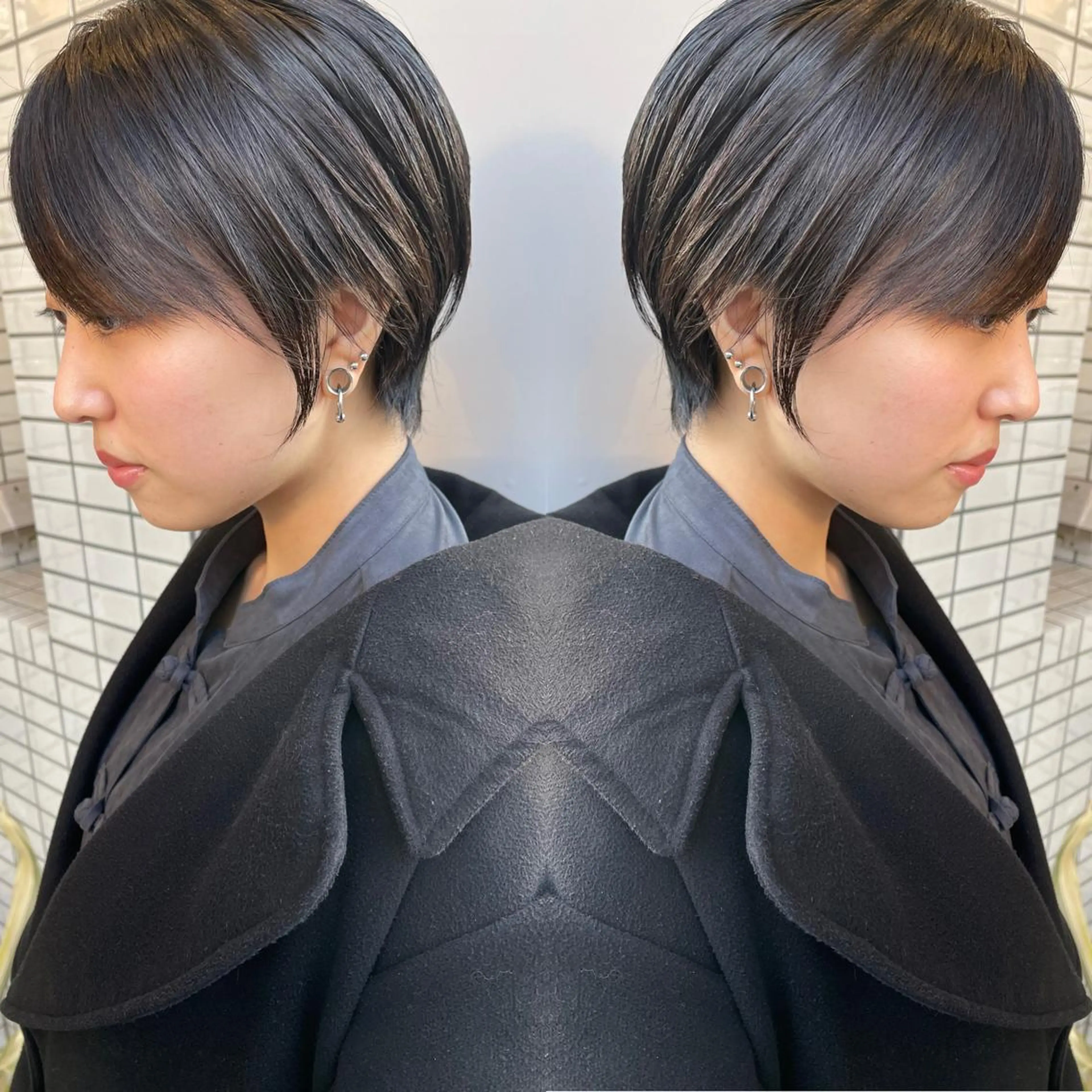 ショート カット StellA所属・アートディレクター ワダヒサノリのヘアスタイル