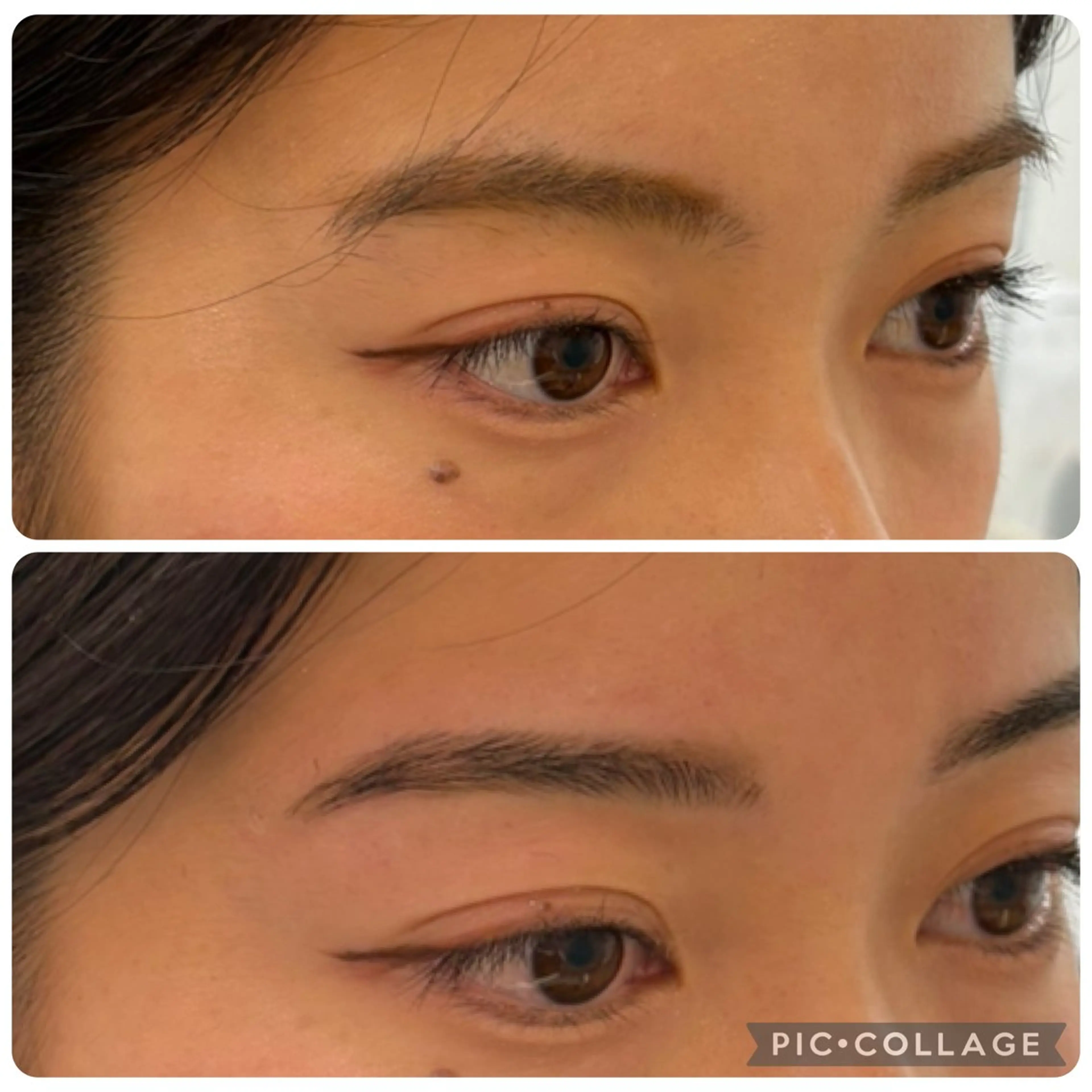 眉毛スタイリング+施術後眉メイクの写真