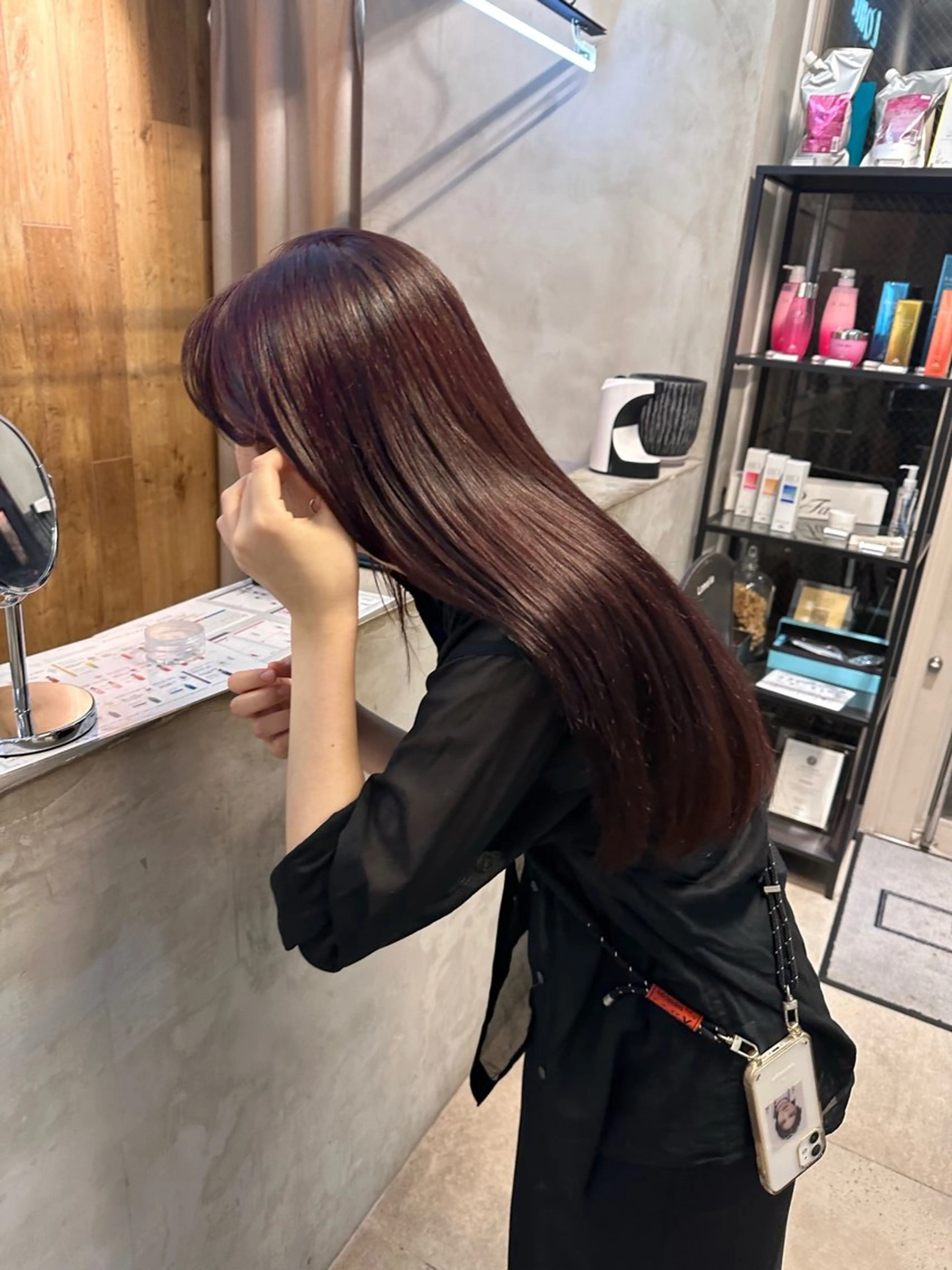 ロング カラー カット ヘアカラー トリートメント ヘッドスパ REINA☁️透明感 カラー/ぷつっと♡のヘアスタイル