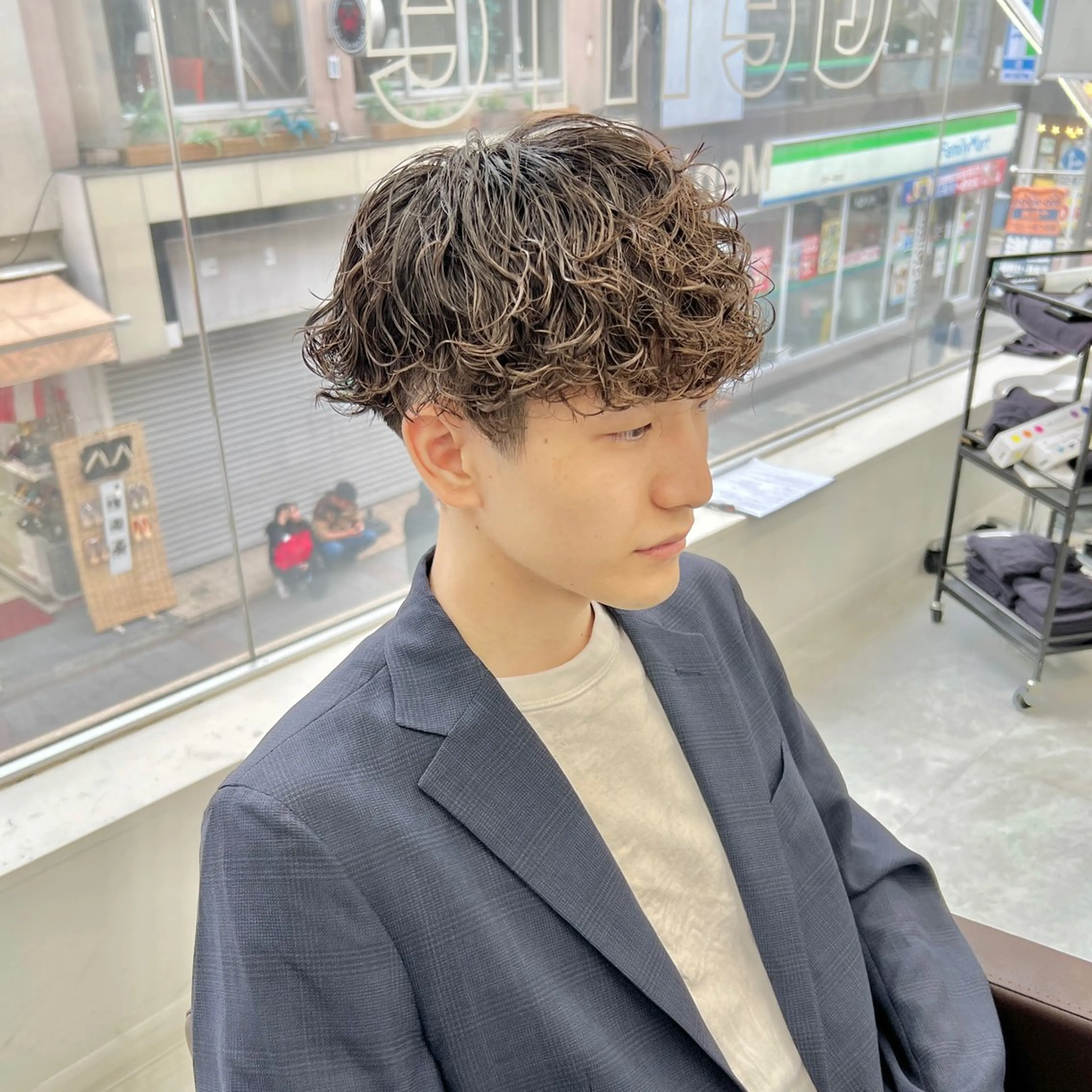 パーマ メンズ カット パーマ トリートメント ヘアセット シャドウパーマ/ メンズ/KENTAのヘアスタイル