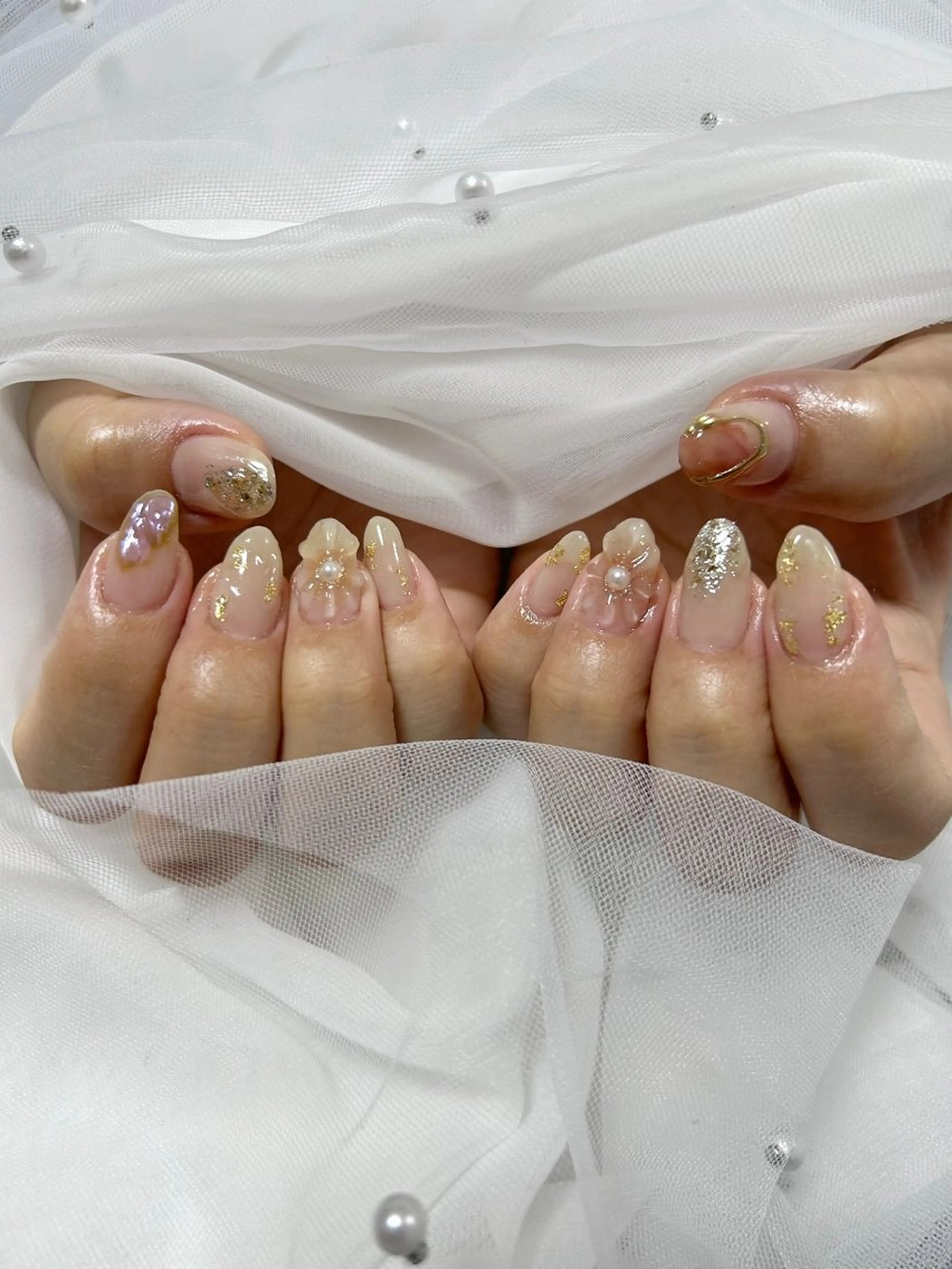ネイル フラワーネイル ぷっくりネイル ハンドネイル Ruly nail yuzunaのネイルデザイン