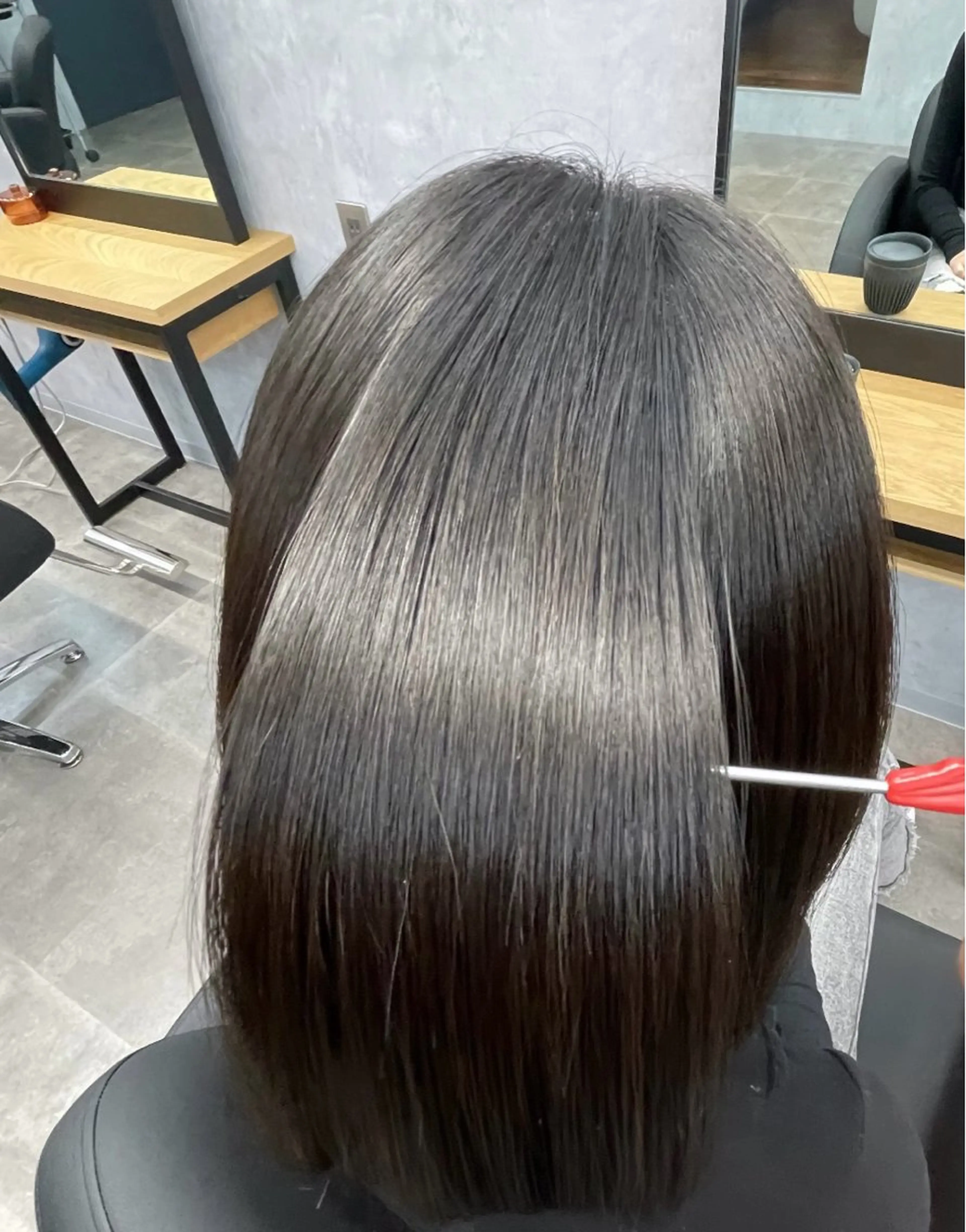 ミディアム 縮毛矯正 熊谷 有紗のヘアスタイル