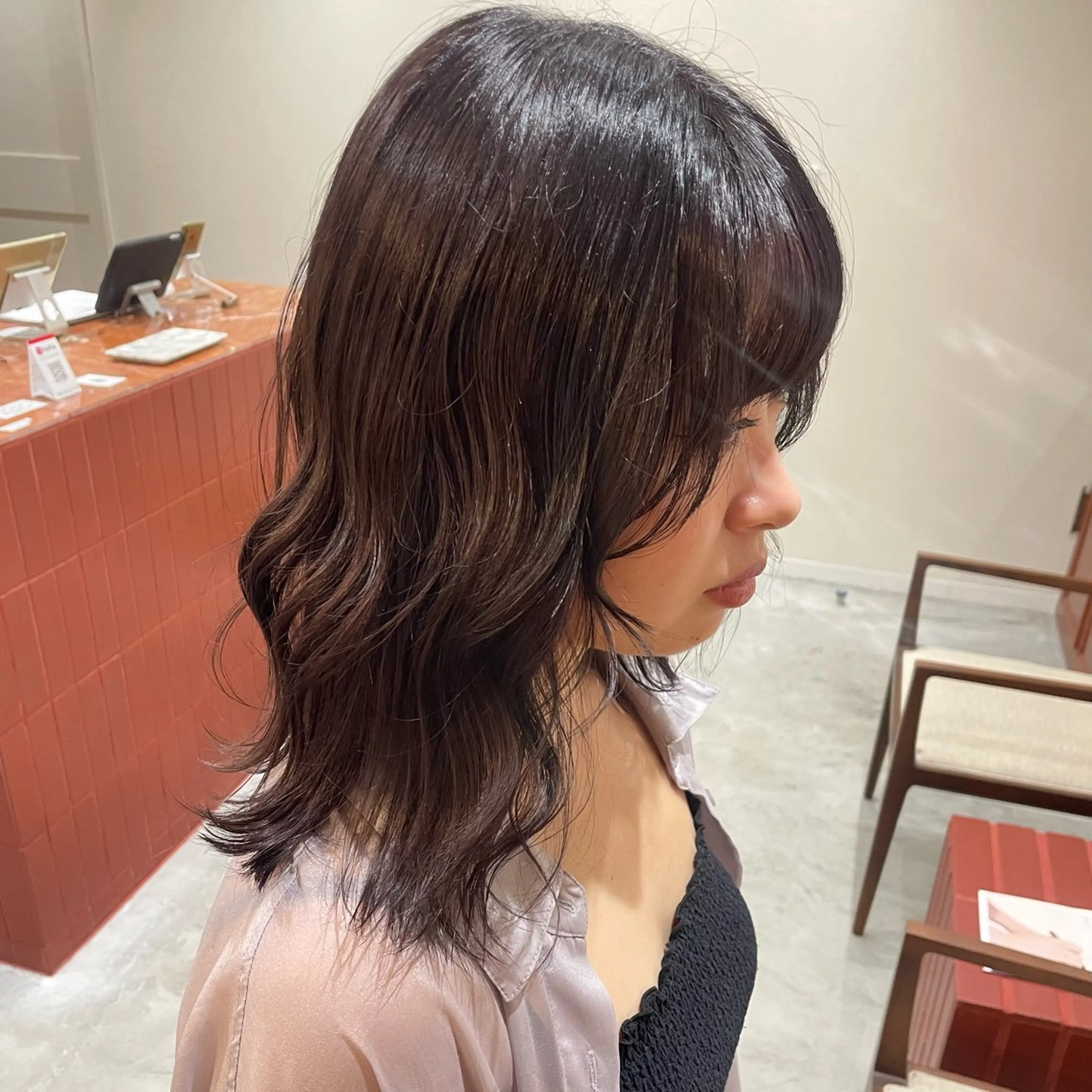 ミディアム カラー ヘアカラー ヘッドスパ puf 伏見 /RIONAのヘアスタイル