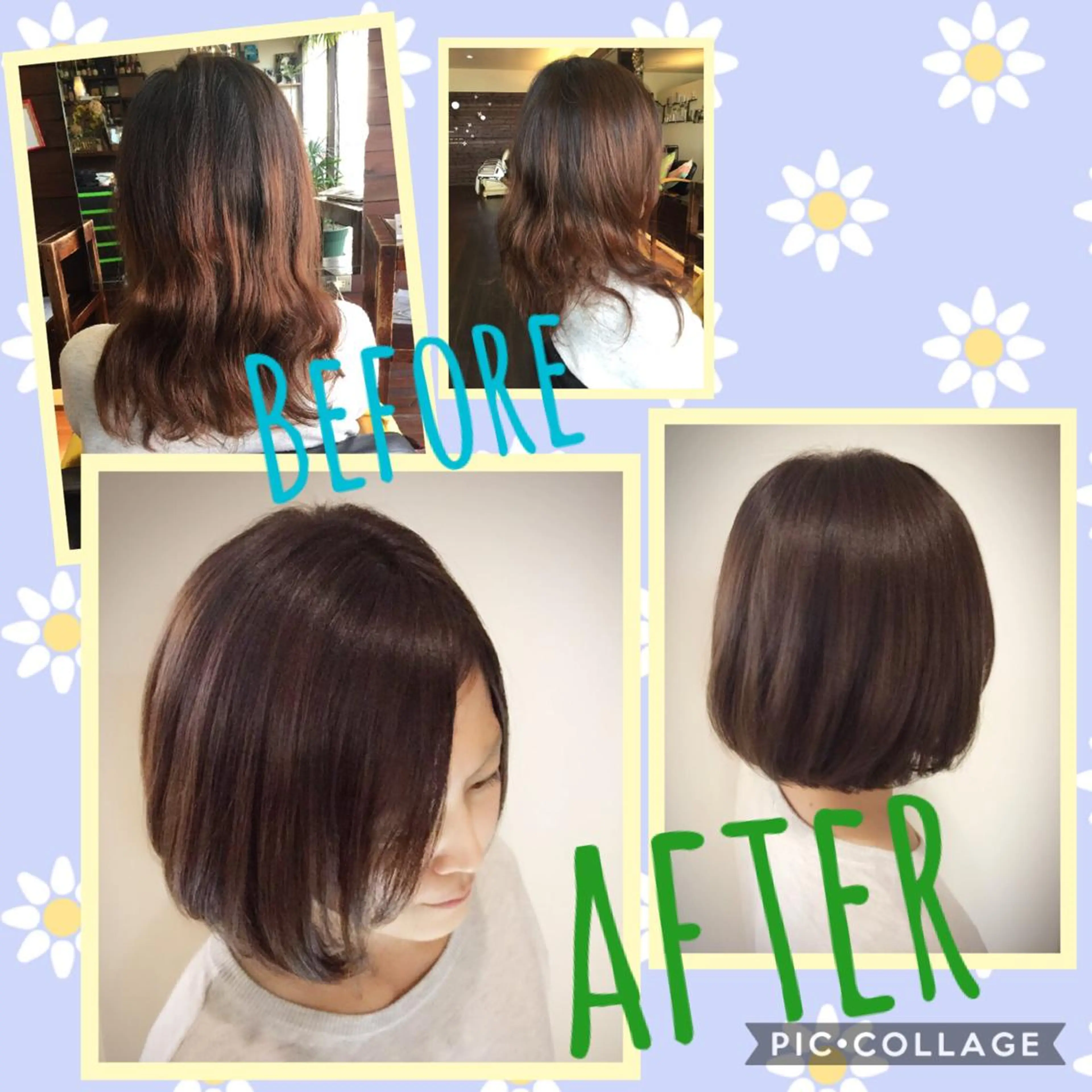 ミディアム パーマ ✨白髪ぼかし 🍀MINAKO☆のヘアスタイル