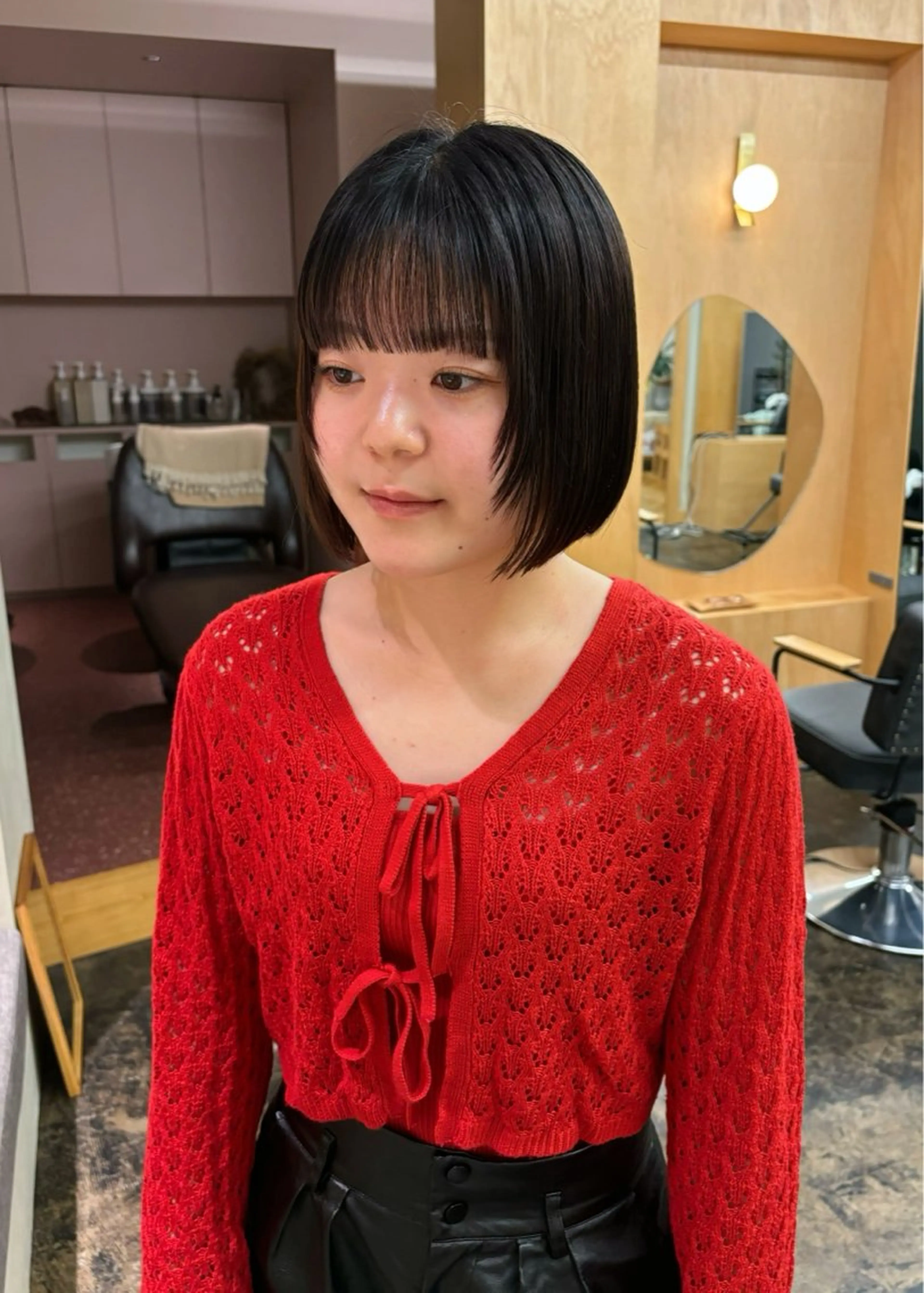 ショート カラー ボブ 顔まわりレイヤー レイヤーカット カット トリートメント 西山 紗耶香🪽 透明感カラー/ボブのヘアスタイル