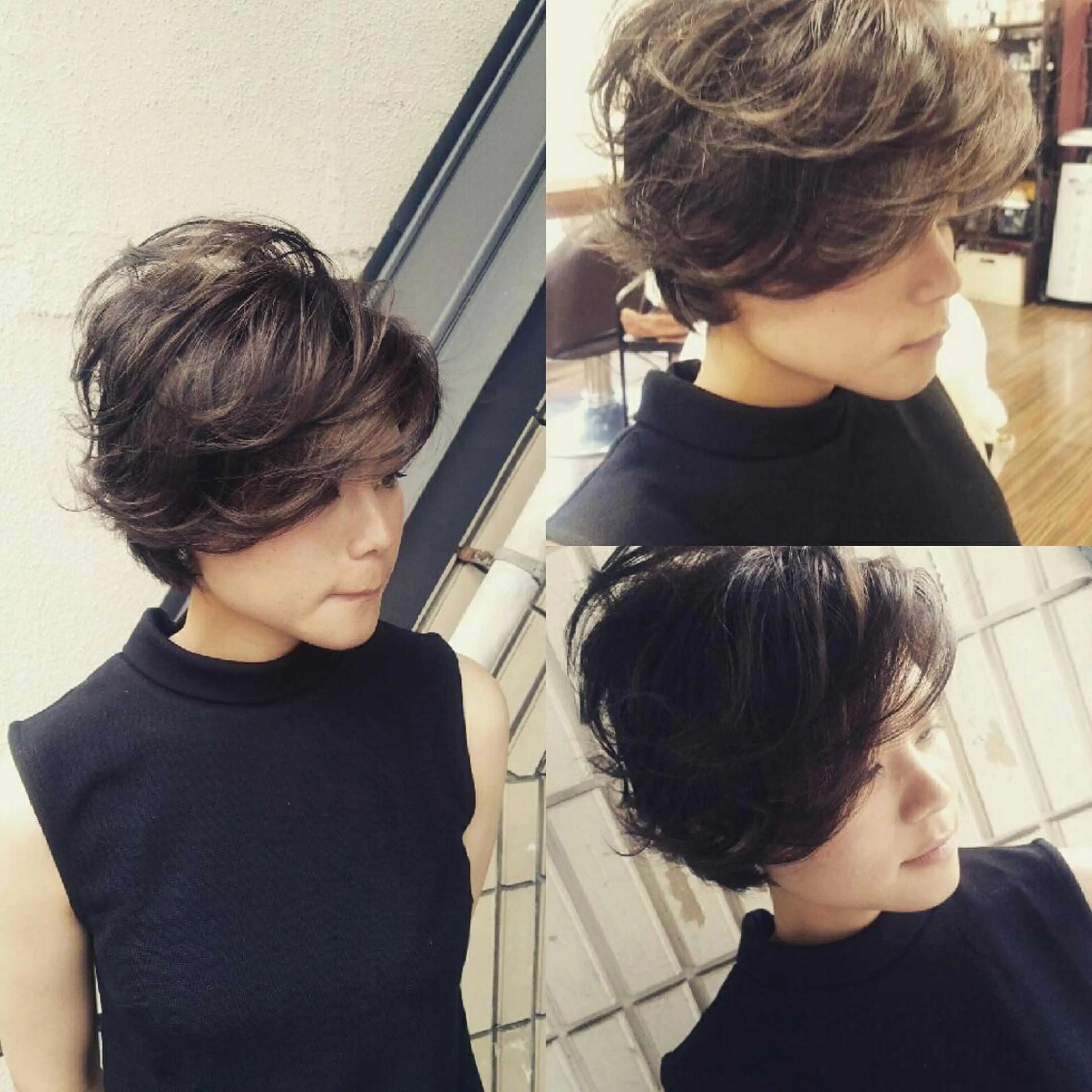 ショート アッシュ メテオ取扱✨美髪 矯正✨HiroNYのヘアスタイル