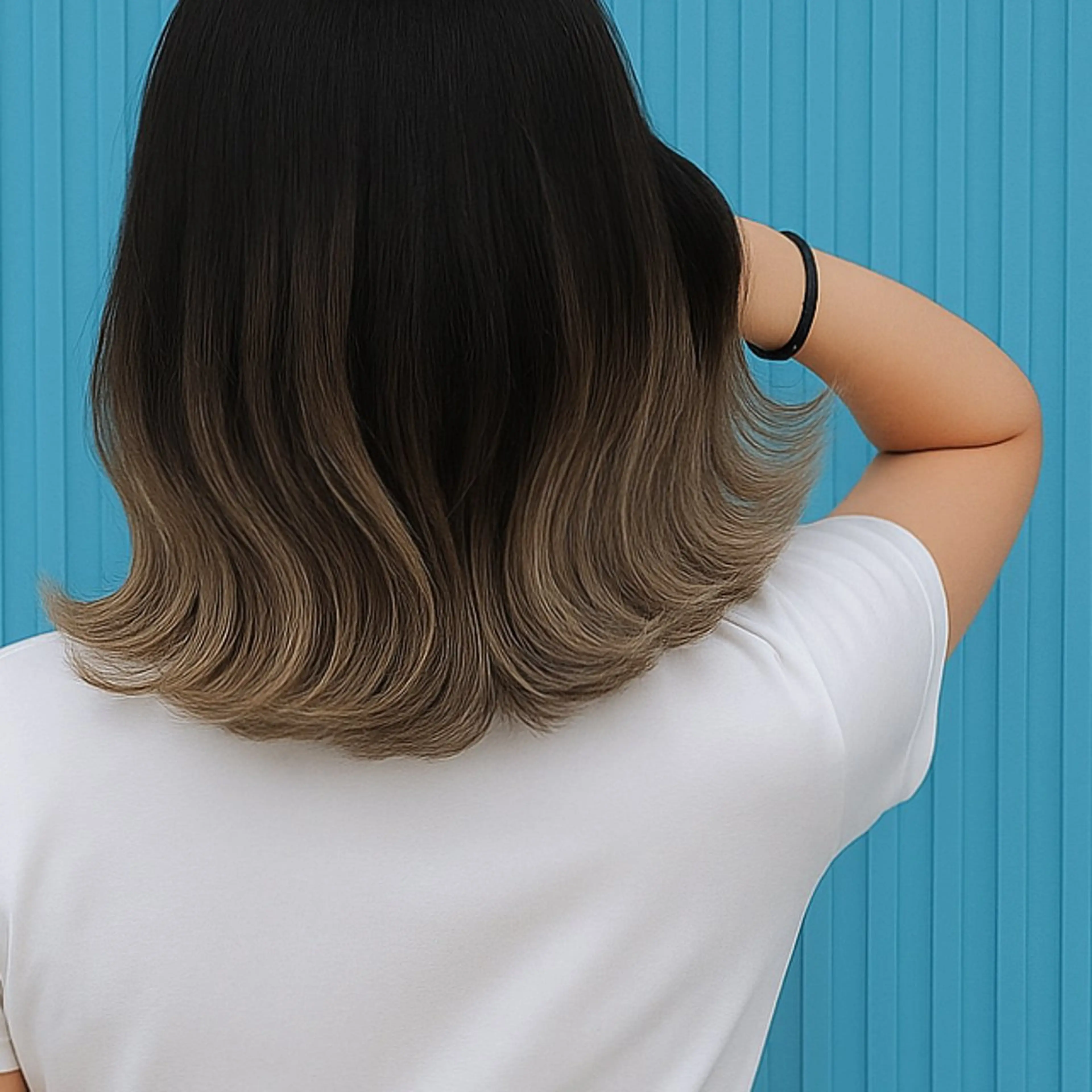 セミロング カラー ヘアカラー トリートメント 髪質改善＆白髪ぼかし カラー♡店長みやけ♡のヘアスタイル