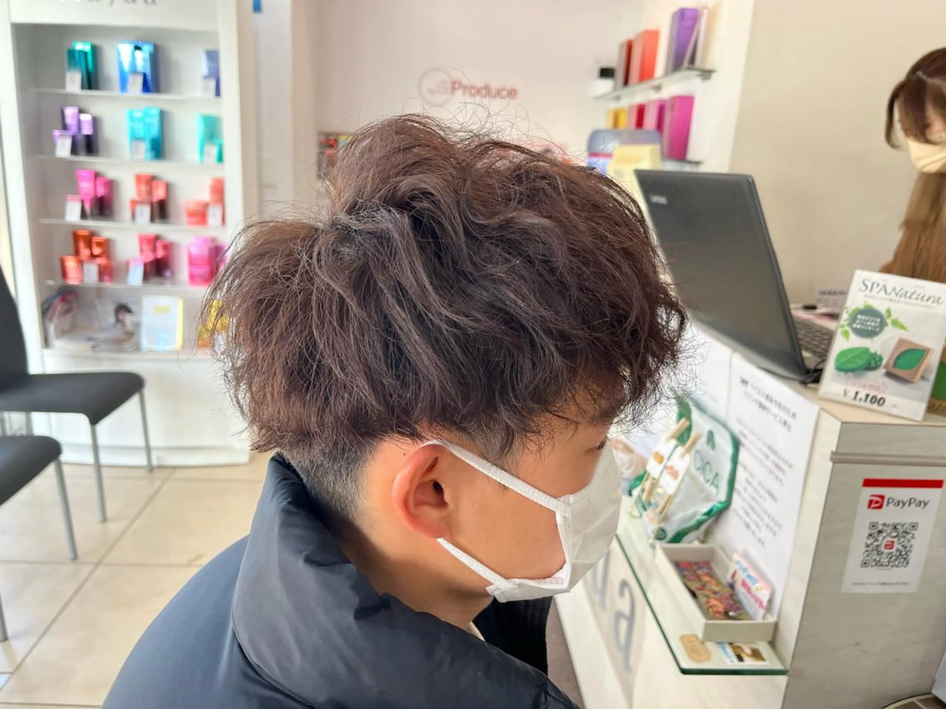 ショート パーマ メンズ メンズパーマ スパイラルパーマ 毛流れヘアの達人 店長　須田龍世のヘアスタイル