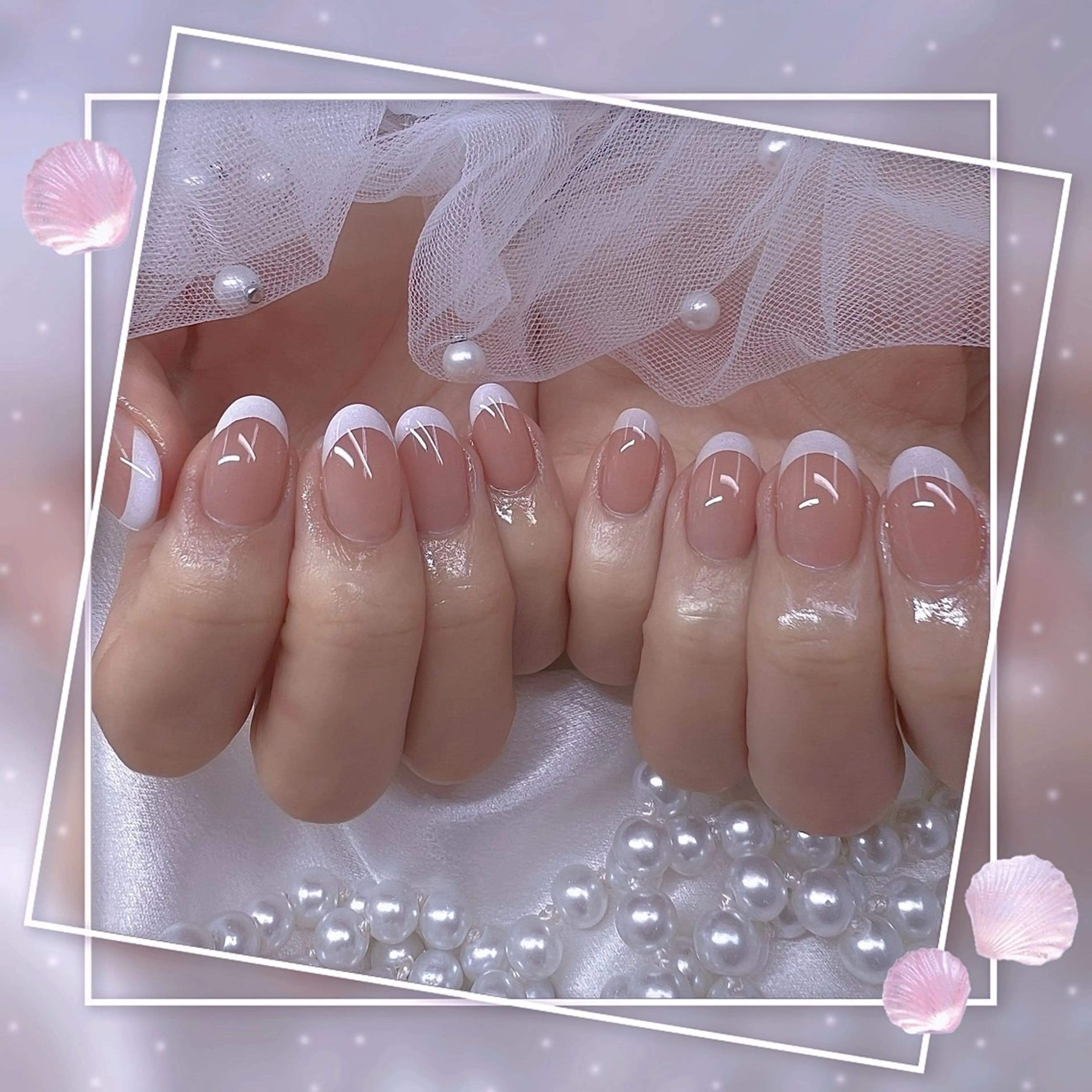 ネイル チークネイル フレンチネイル ガーリー グラデーション マグネットネイル ハンドネイル Chill Nailsalonのネイルデザイン