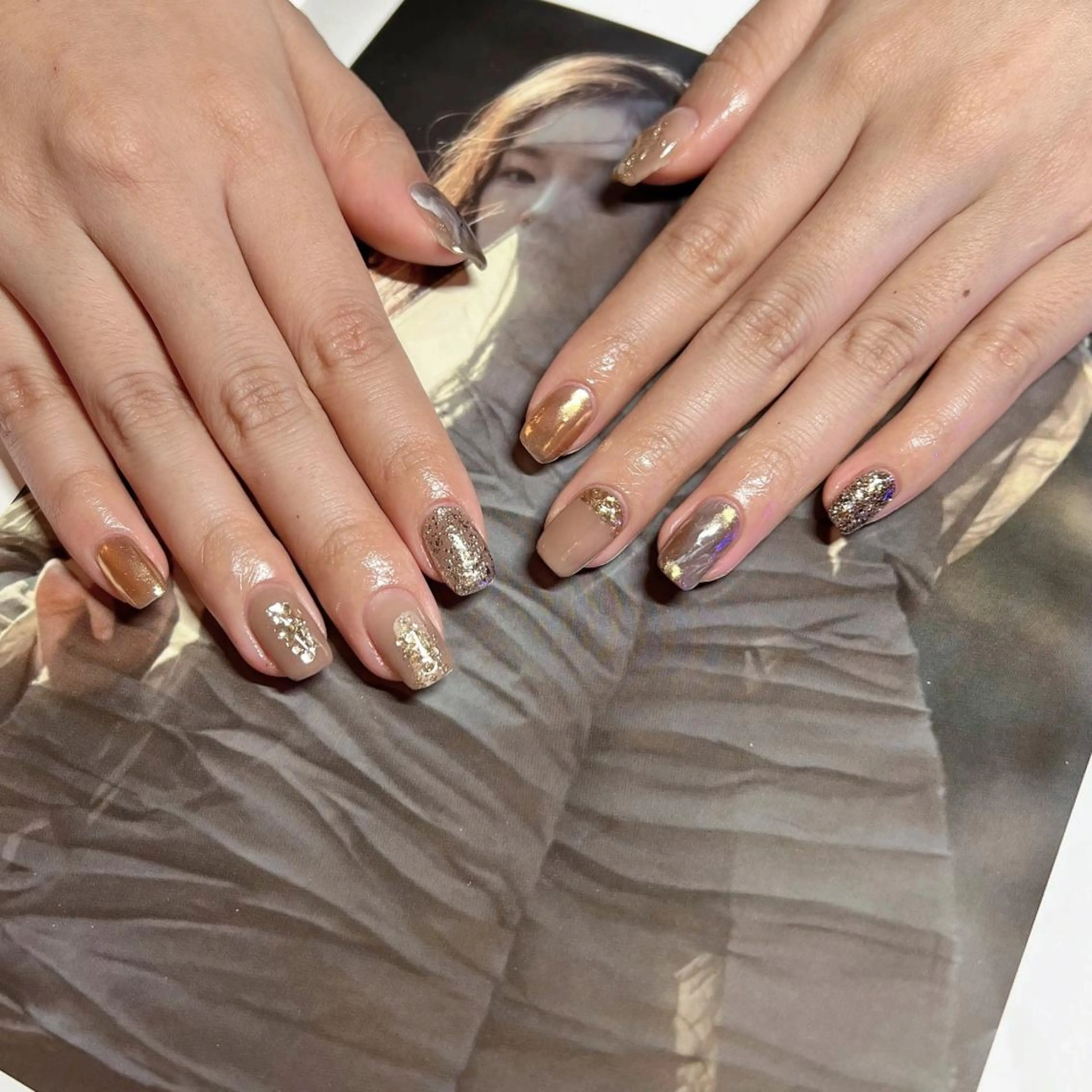 ネイル オーロラネイル フットネイル フレンチネイル ジェルネイル 韓国ネイル ハンドネイル ハンドケア EN nailsalon所属・【ENサロン】 Rei🎀Nailのネイルデザイン