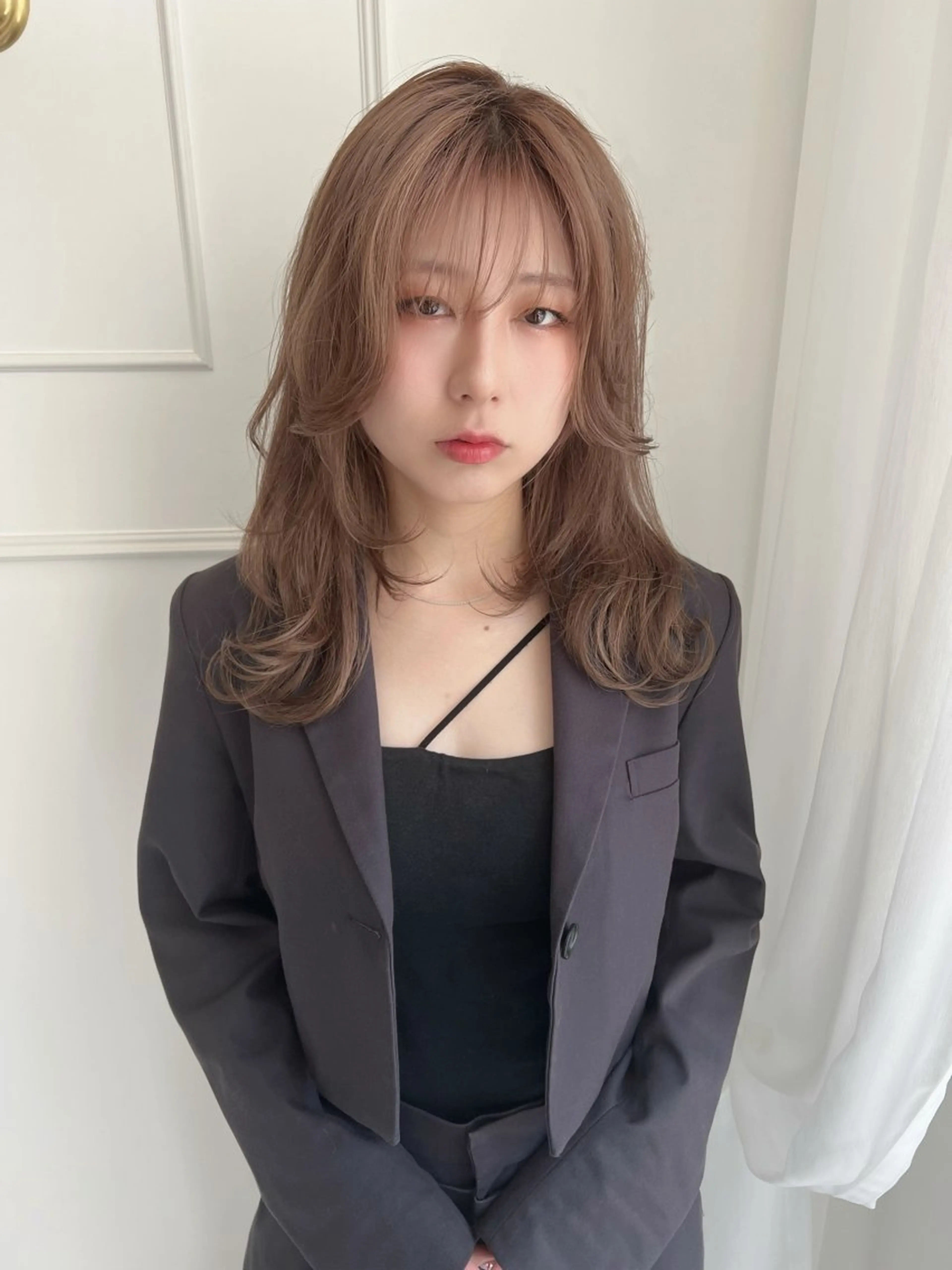 セミロング ParveMix 佐々木梨紗🤍のヘアスタイル