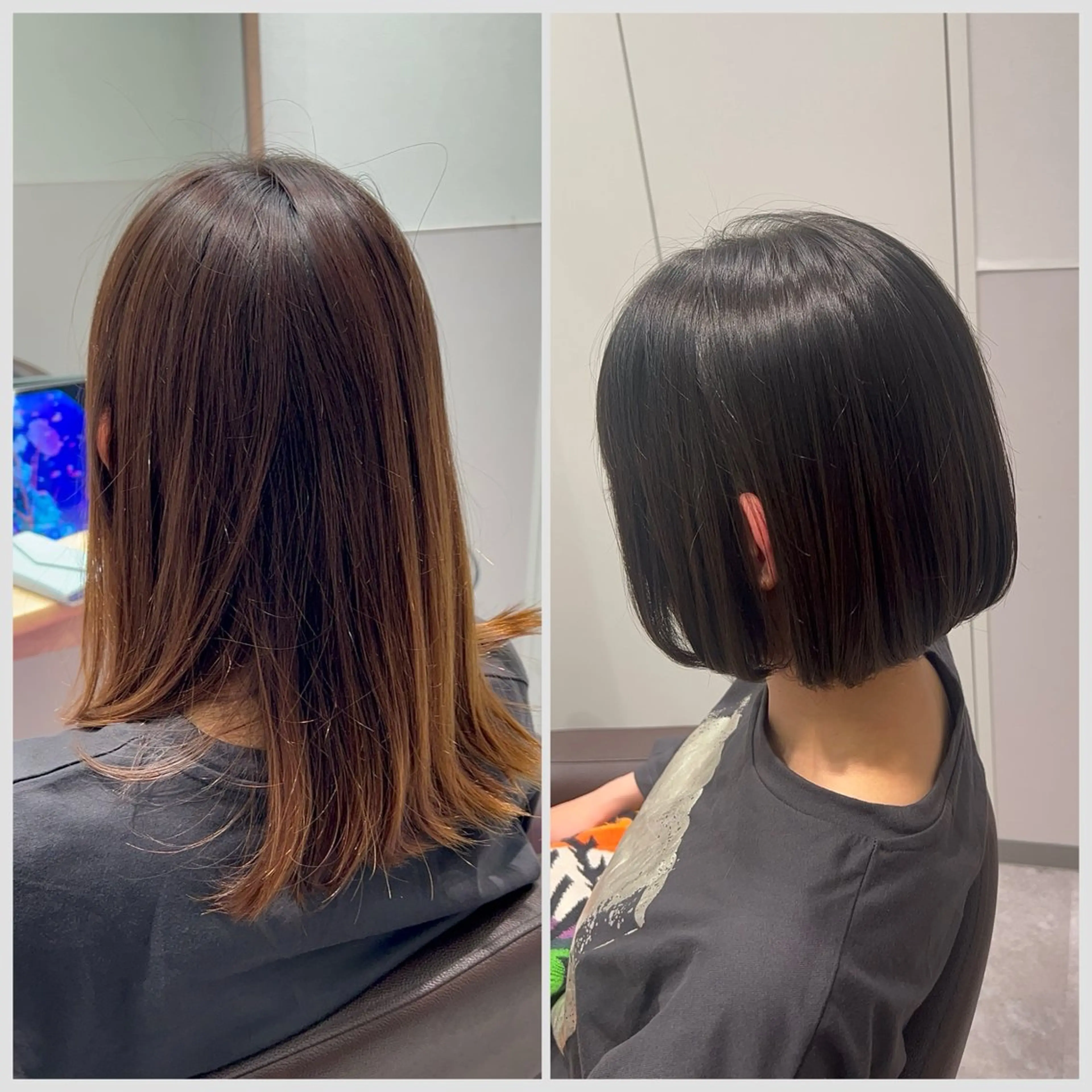 ミディアム カラー アッシュ ベージュカラー オリーブアッシュ オリーブベージュ ボブ カット ヘアカラー トリートメント SALOWIN 神戸三宮店所属・【三宮/ブリーチ なしカラー】高田祐也のヘアスタイル