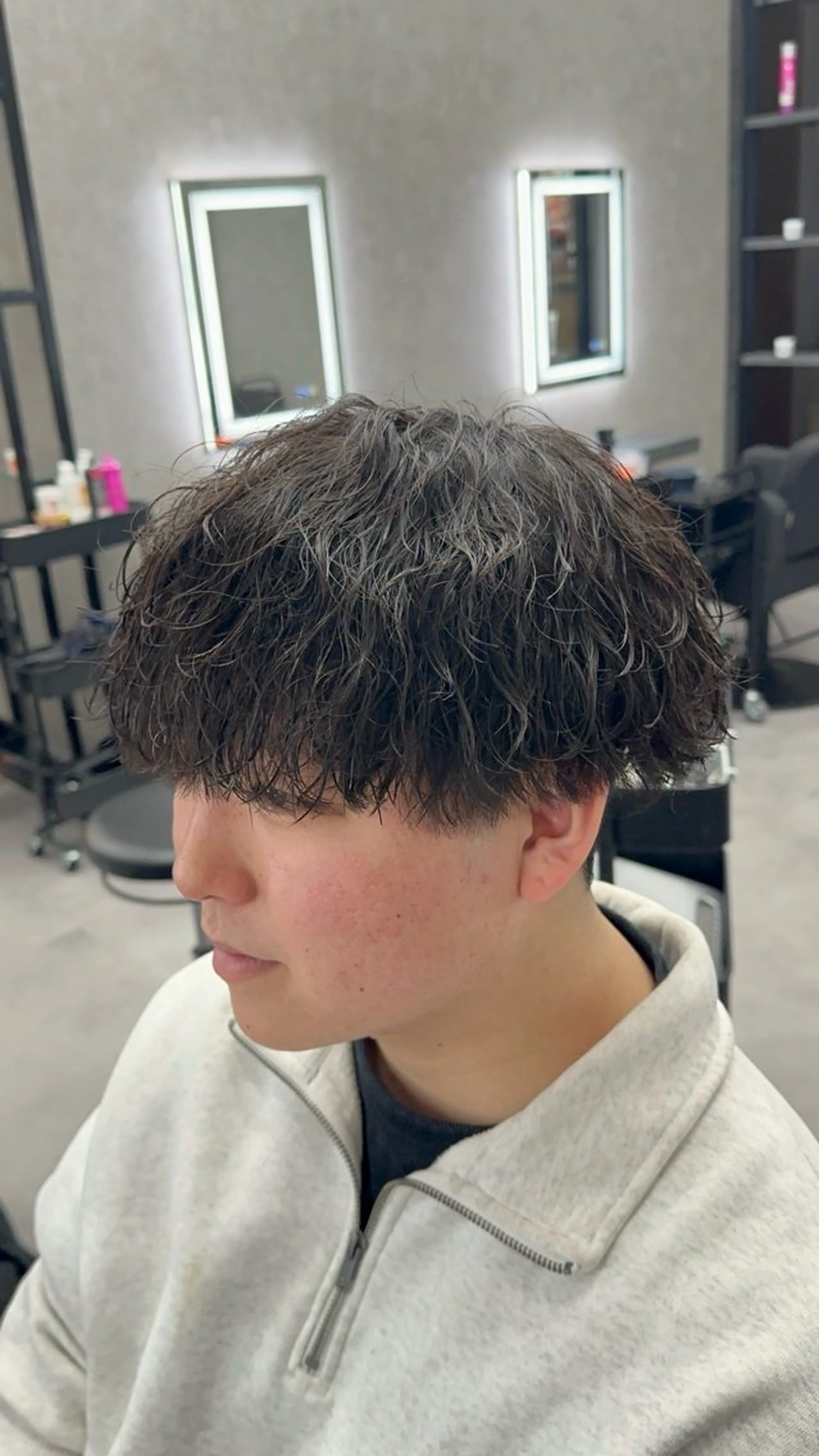 カラー パーマ メンズ 波巻きパーマ カット パーマ 札幌メンズヘア指名 No.1光👑👑のヘアスタイル