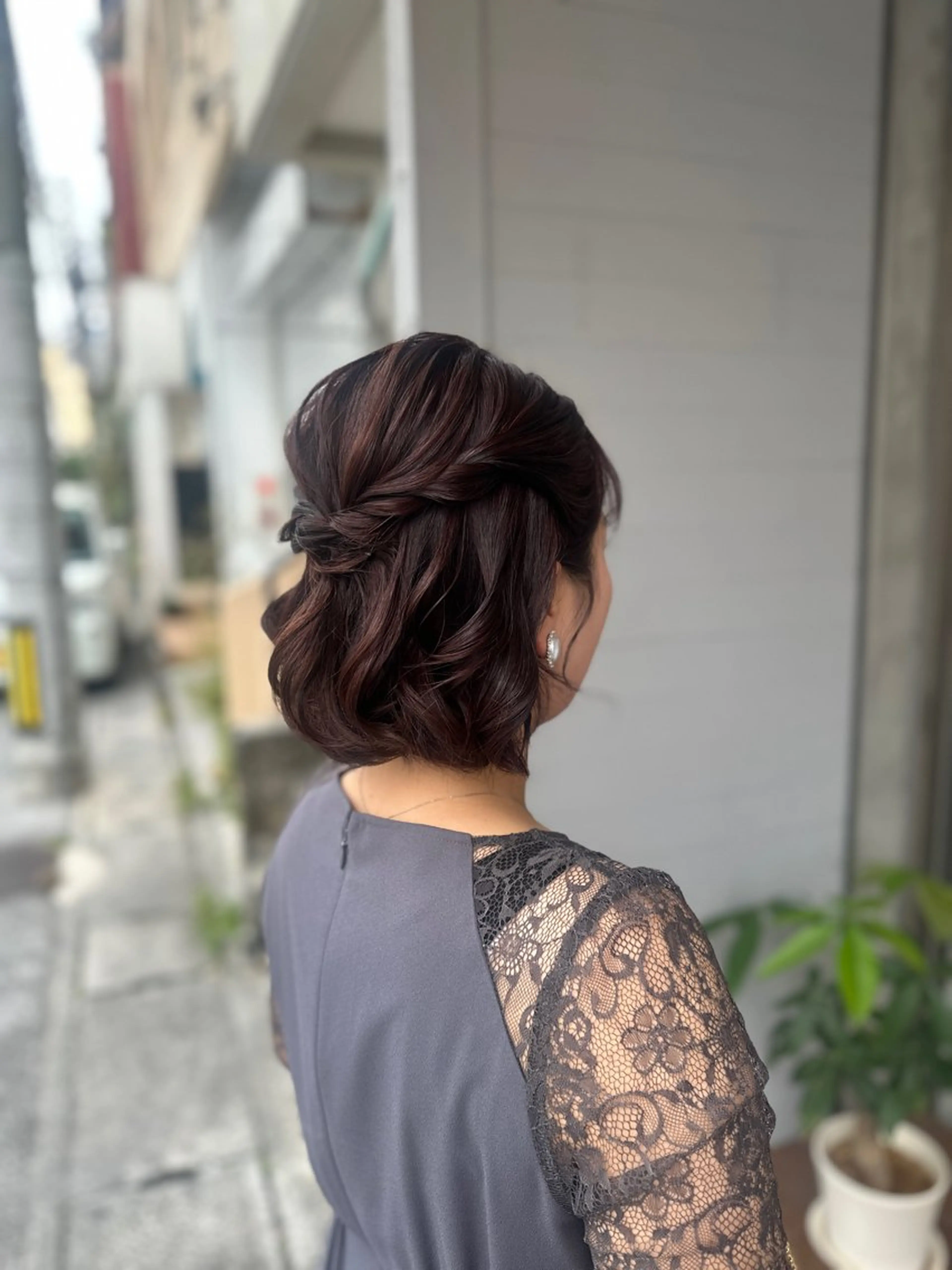 ミディアム ボブ ヘアセット miloc MOMOKAのヘアスタイル