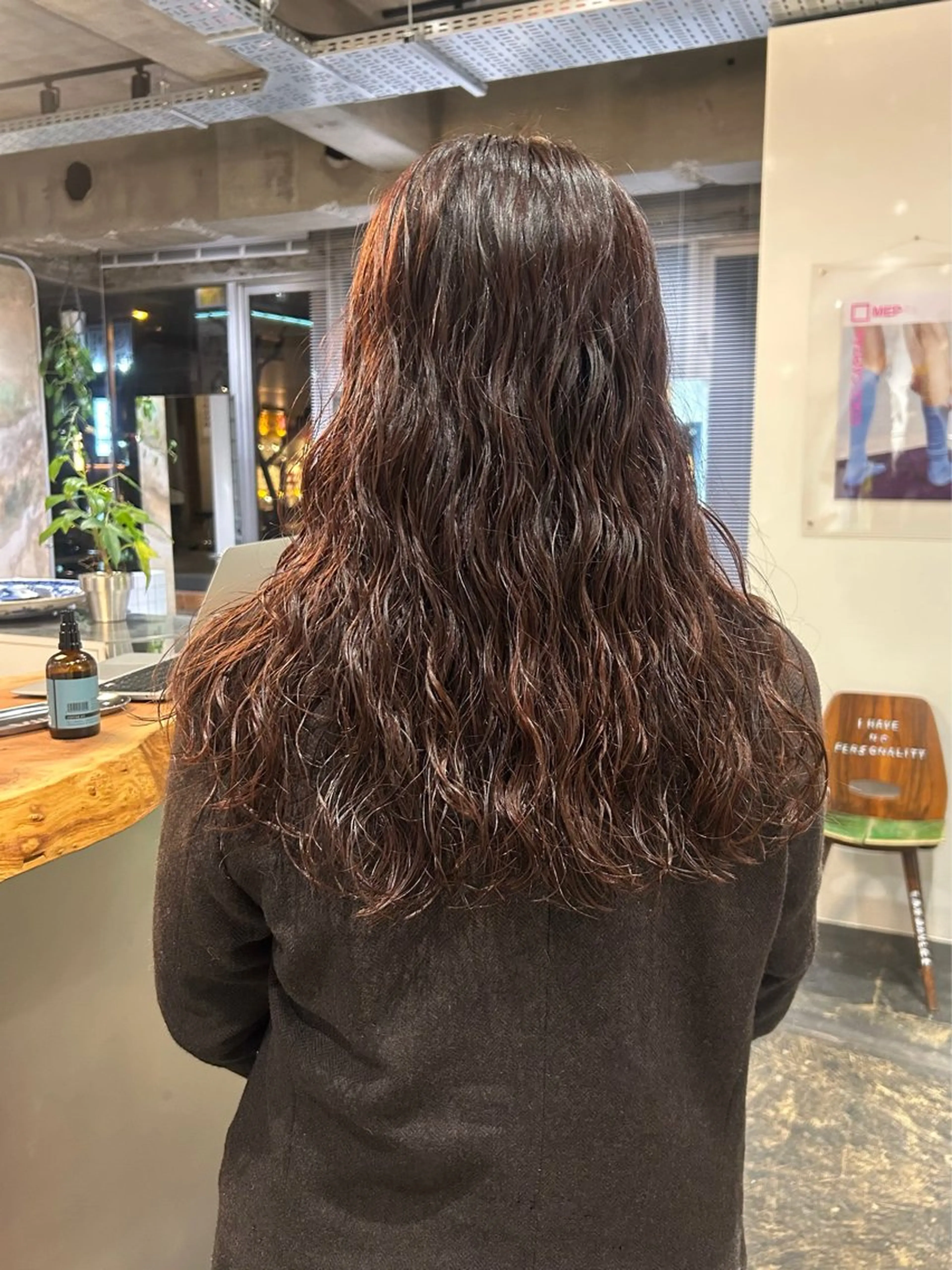 ロング パーマ カット パーマ Vibe所属・hanami パーマ/透明感カラーのヘアスタイル
