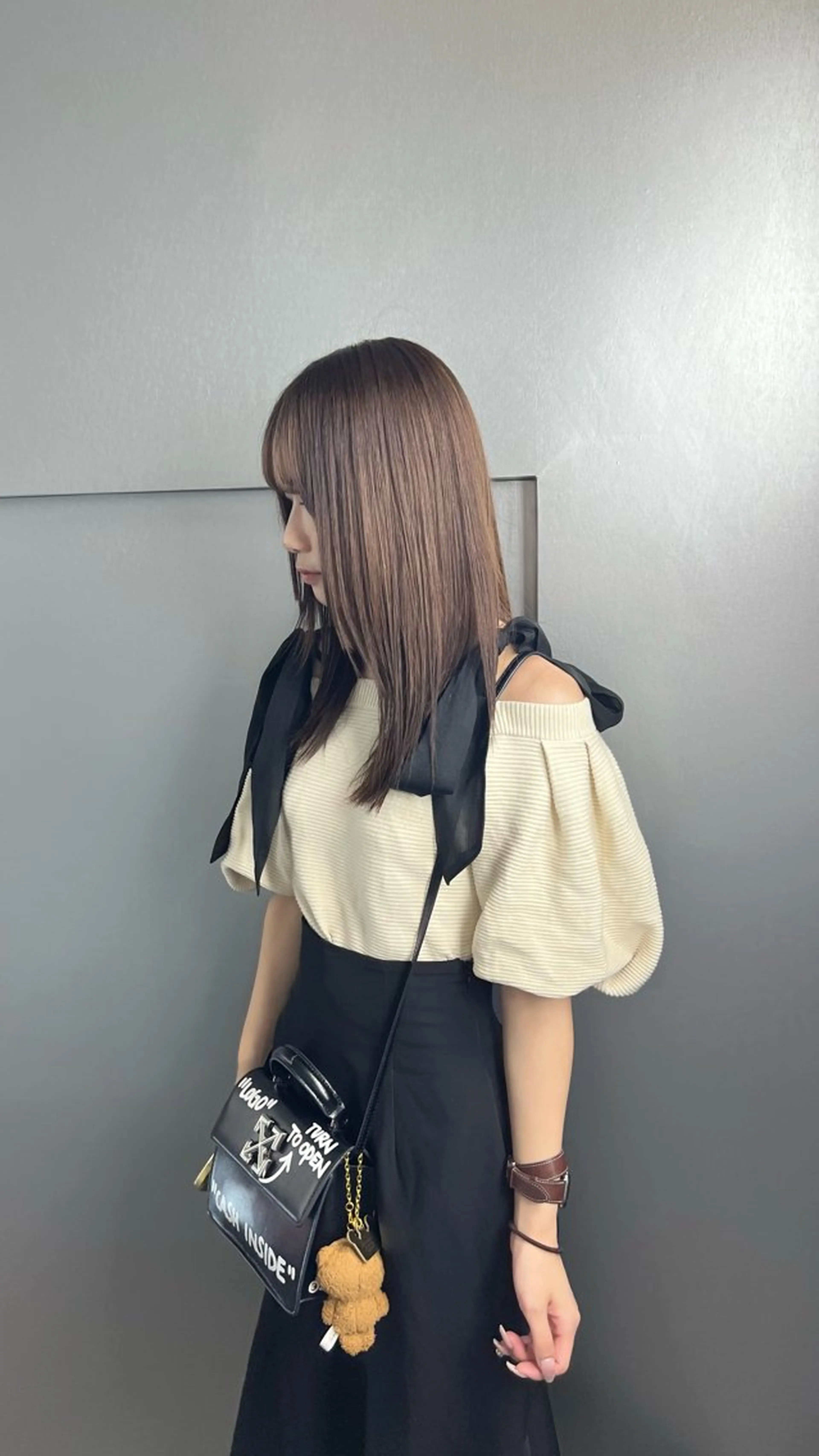 セミロング 髪質改善 ヘアカラー トリートメント ヘアセット 韓国風艶カラー 🇰🇷🩶/REIのヘアスタイル