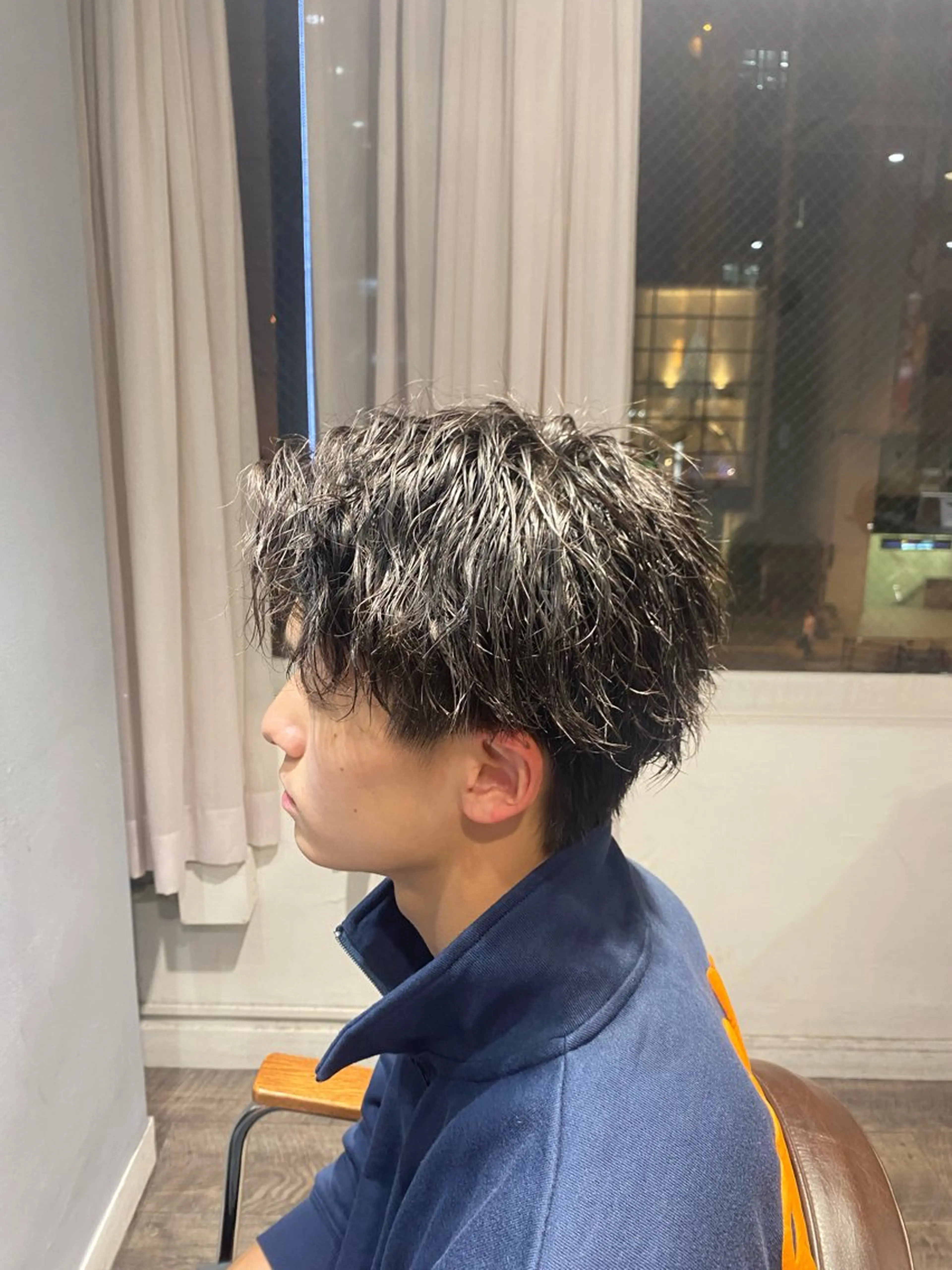 ショート パーマ メンズ カット パーマ 江﨑 翔のヘアスタイル