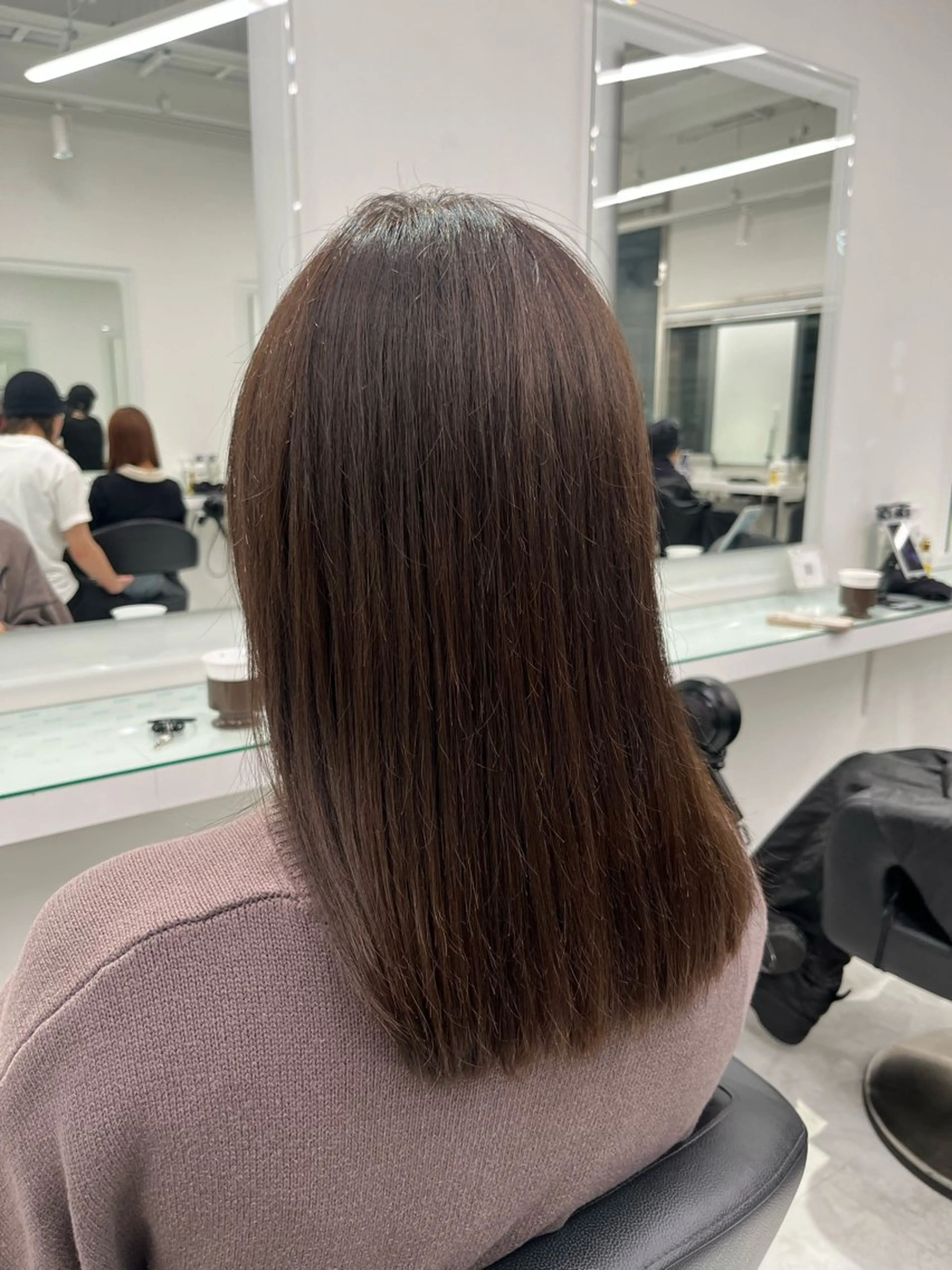 ロング カット ヘアカラー トリートメント ヘッドスパ ヘアセット 透明感ベージュ🤎 パタオのヘアスタイル