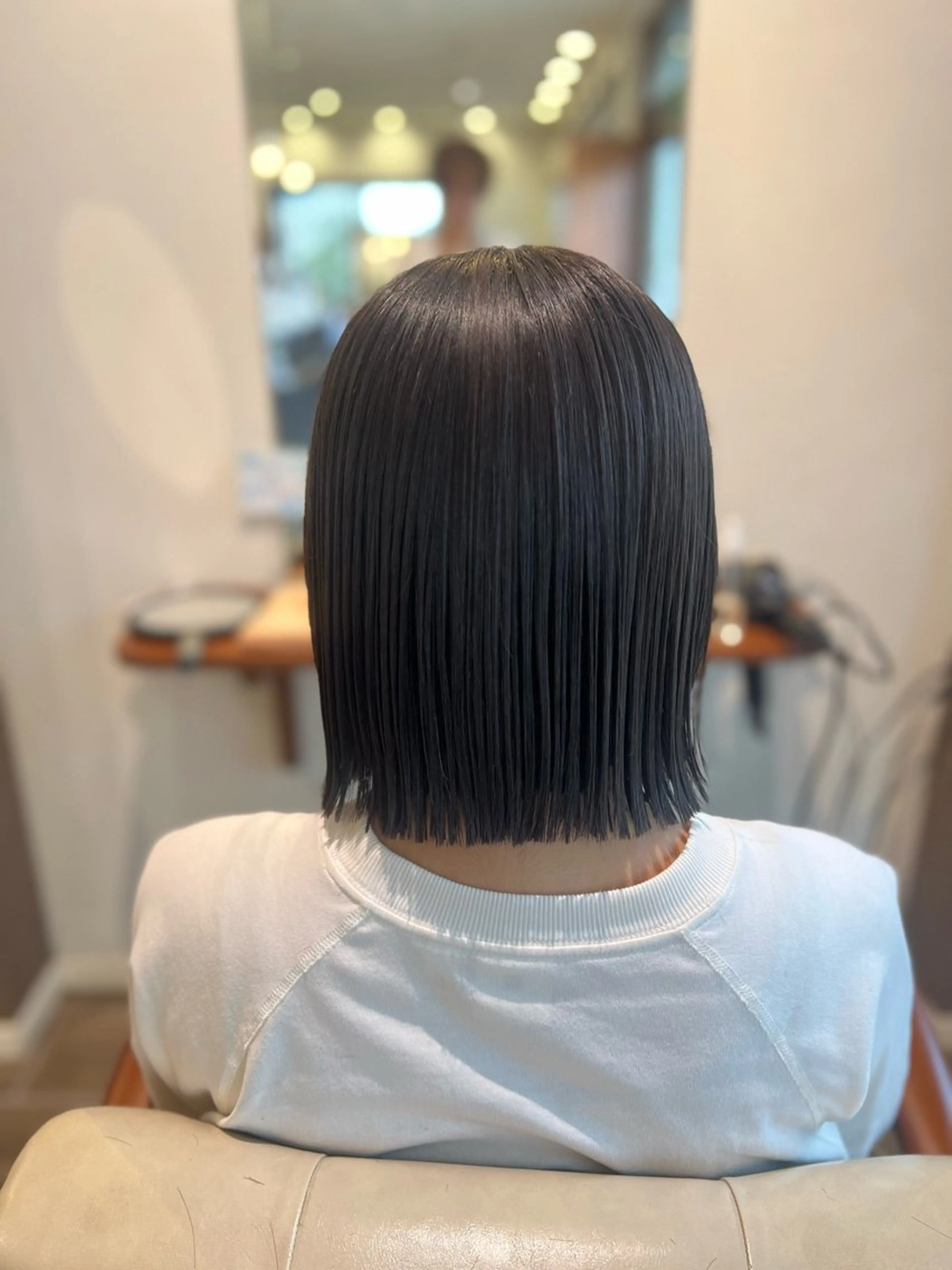 ミディアム ボブ 外ハネヘア カット shampoo hair salon所属・🫧レイヤー/透明感 カラー/Ryukaのヘアスタイル