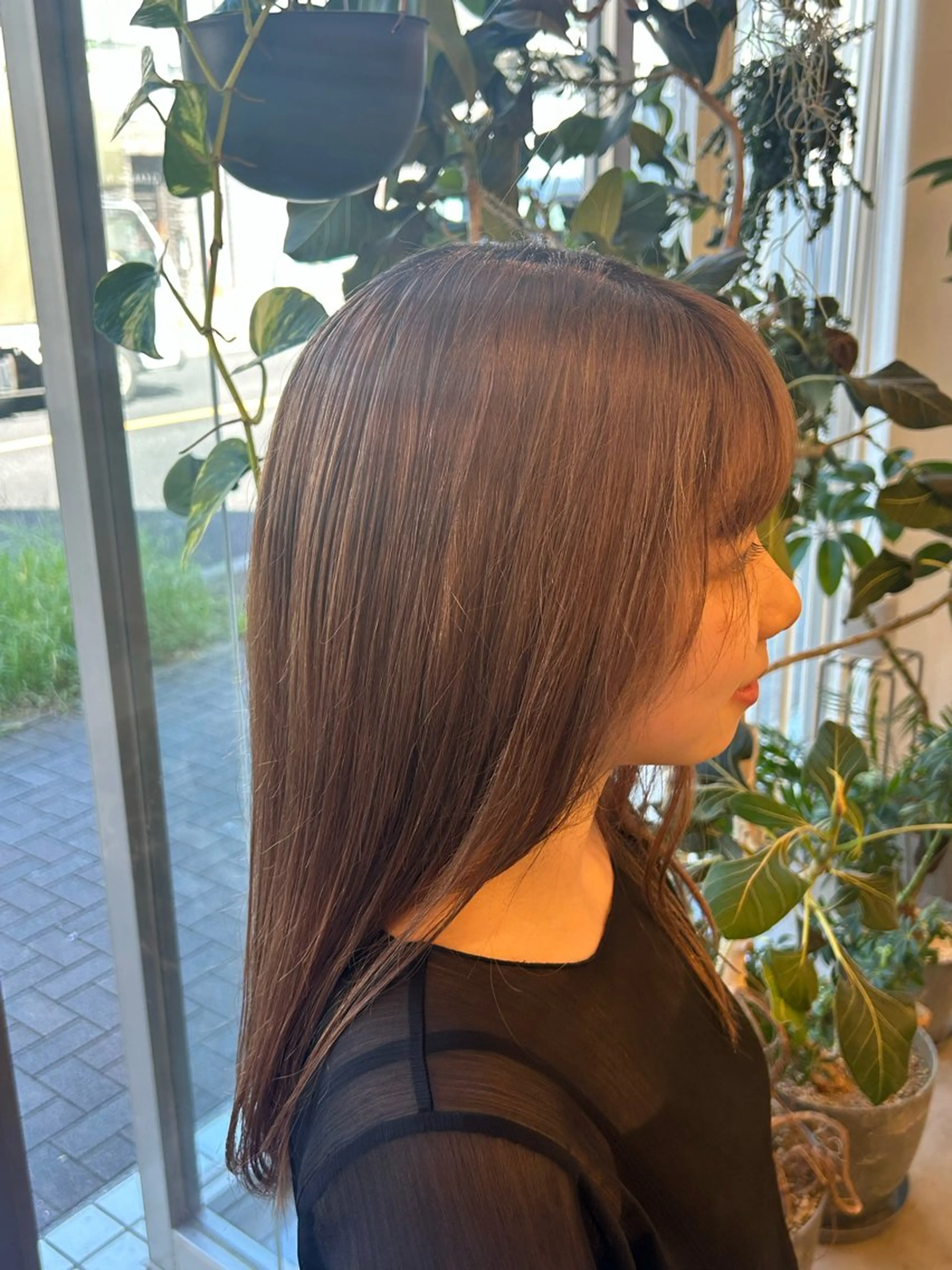 ミディアム カラー ベージュカラー ブラウンカラー ブラウンベージュ ヘアカラー トリートメント aen parlor所属・💐透明感・ツヤ 💐りゅーきのヘアスタイル