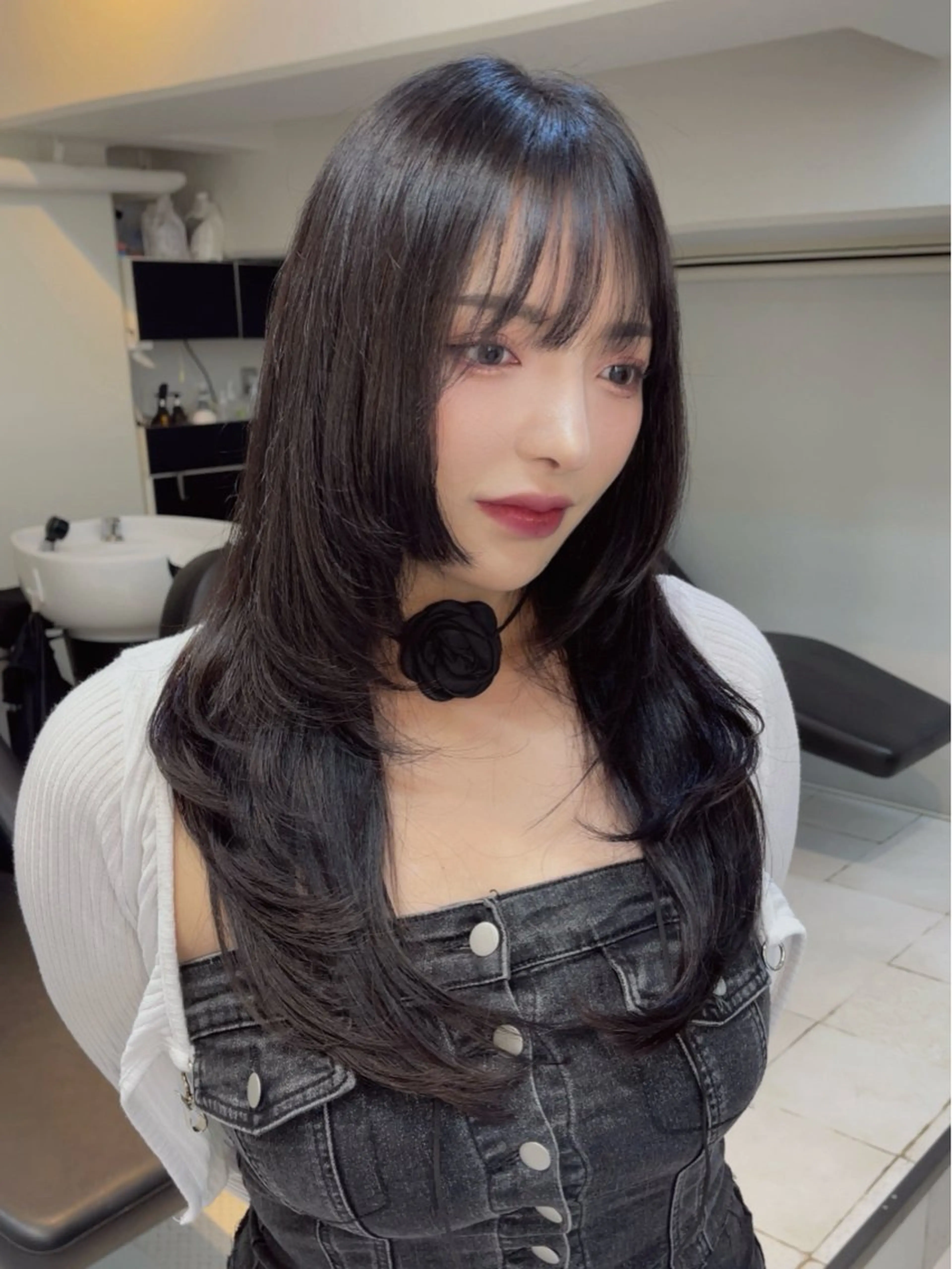 ロング カット ヘアセット 🇰🇷韓国人美容師 🇰🇷TAE INのヘアスタイル