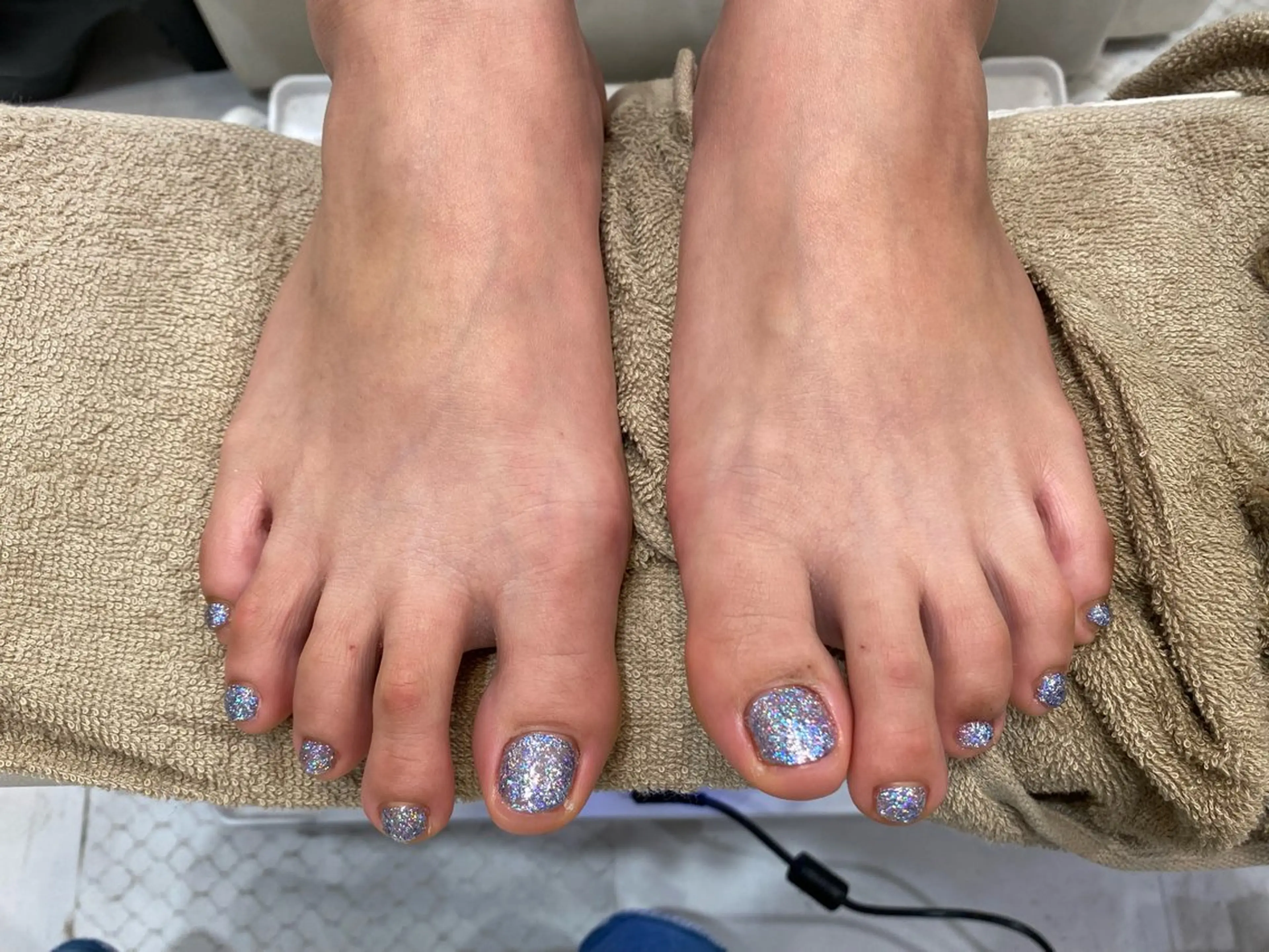 ネイル フットネイル ラメ(グリッター) Lulua nozomiのネイルデザイン