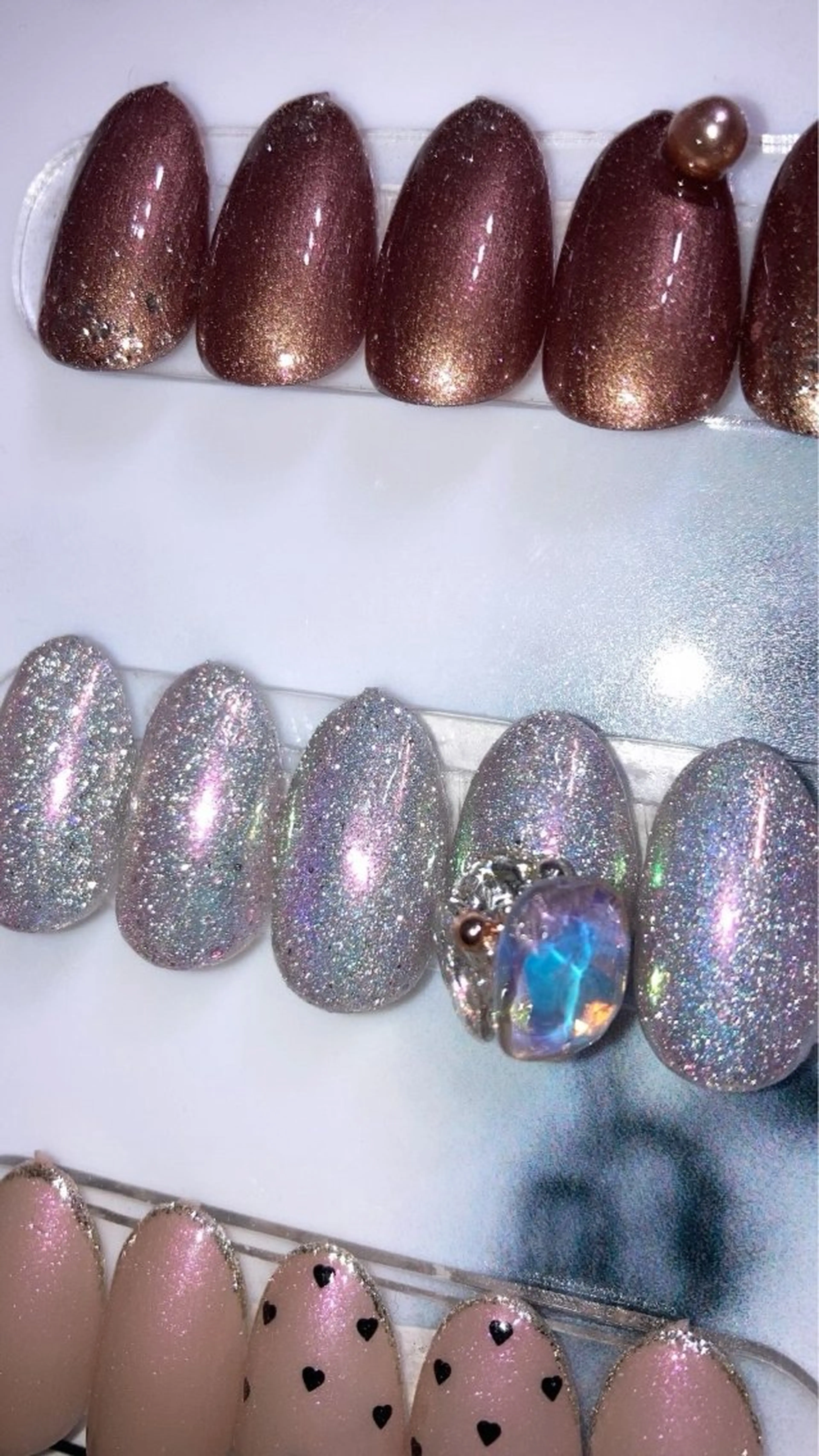 ネイル フラッシュネイル ラメ(グリッター) ミラーネイル Legit nail salonのネイルデザイン