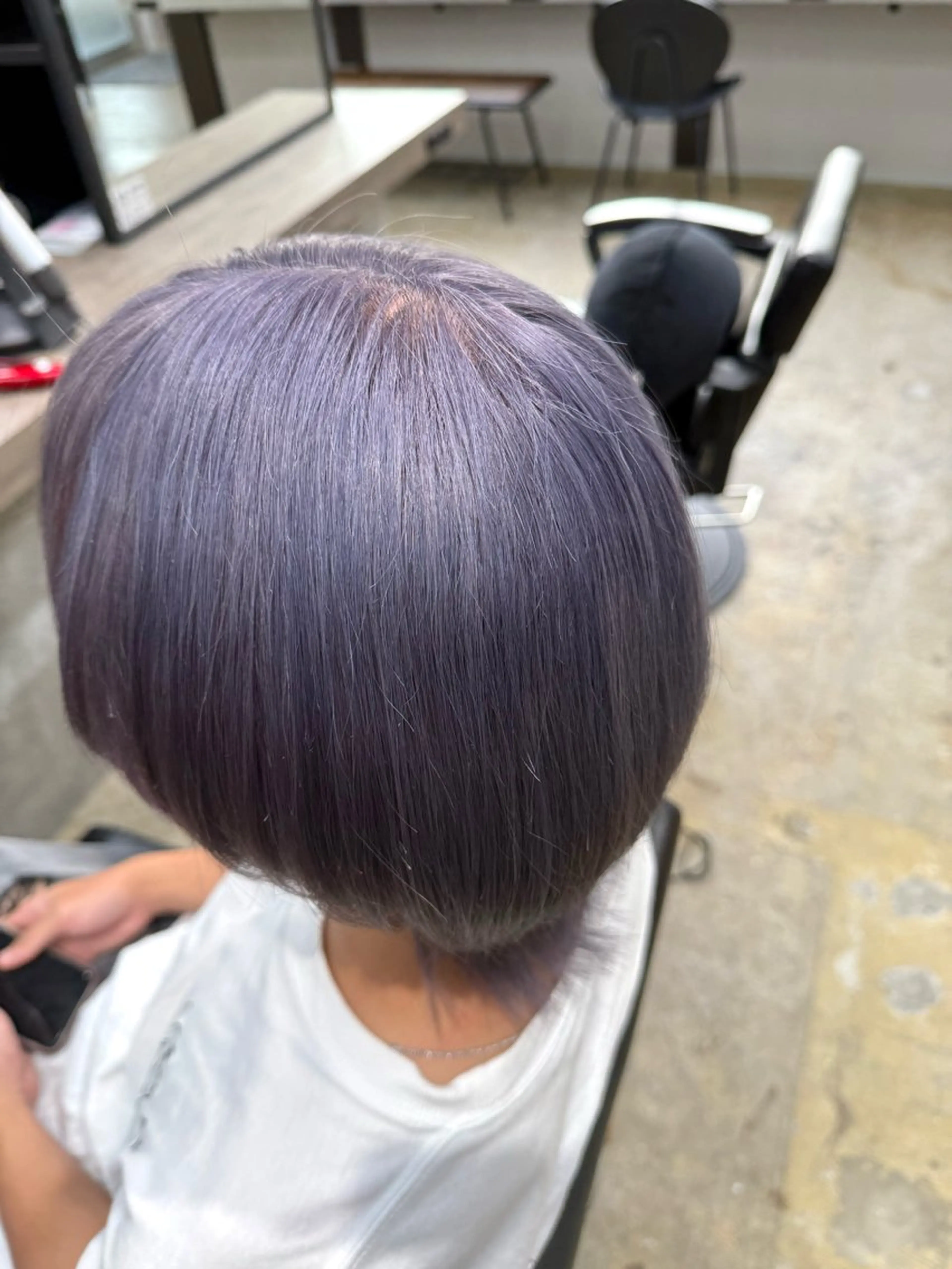 カラー ラベンダーカラー ラベンダーグレー ヘアカラー ルシ🌈/ハイトーン /デザイン/縮毛矯正のヘアスタイル
