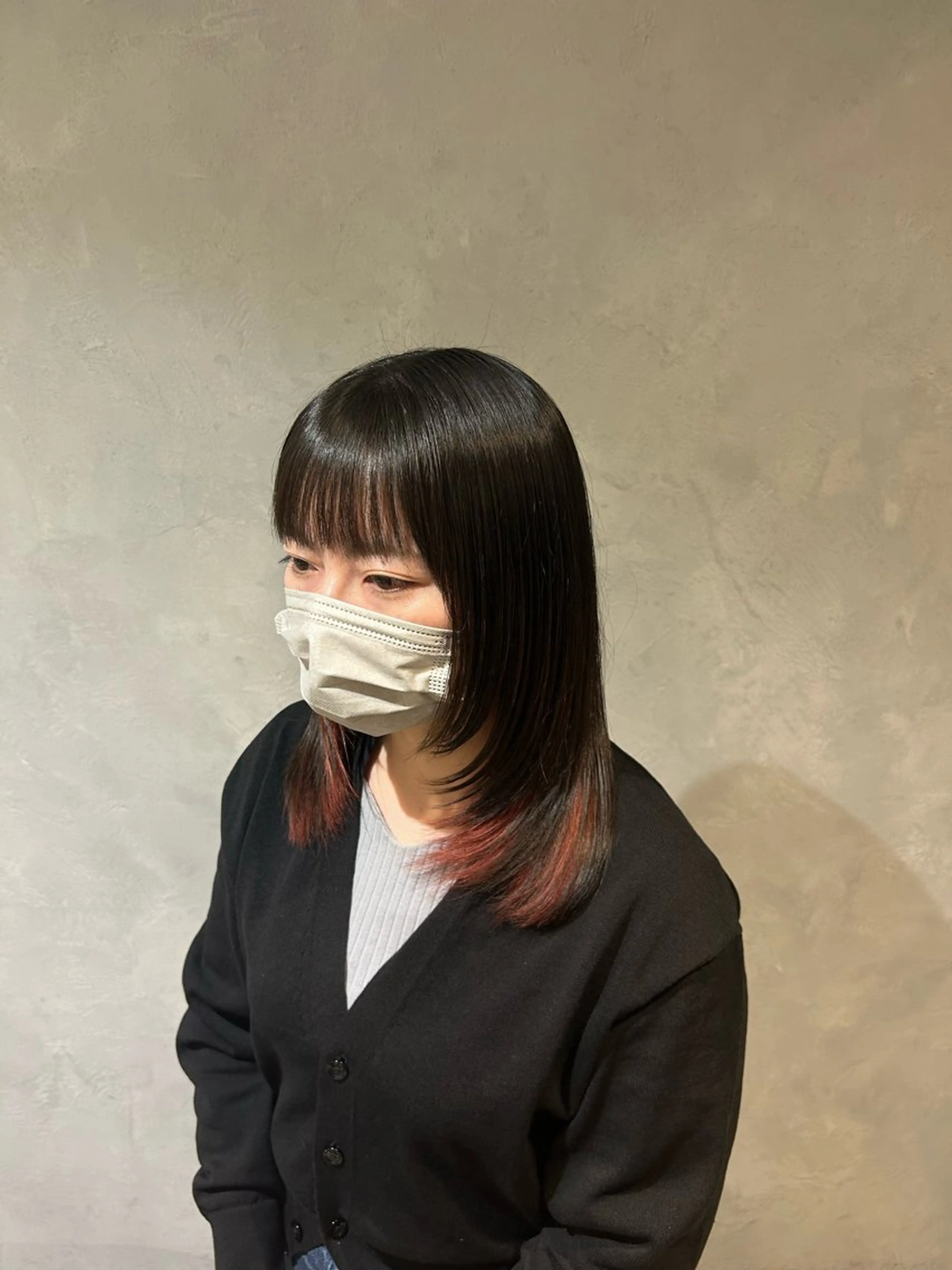 セミロング カット レイヤー/メンズ /髪質改善　廣島公平のヘアスタイル